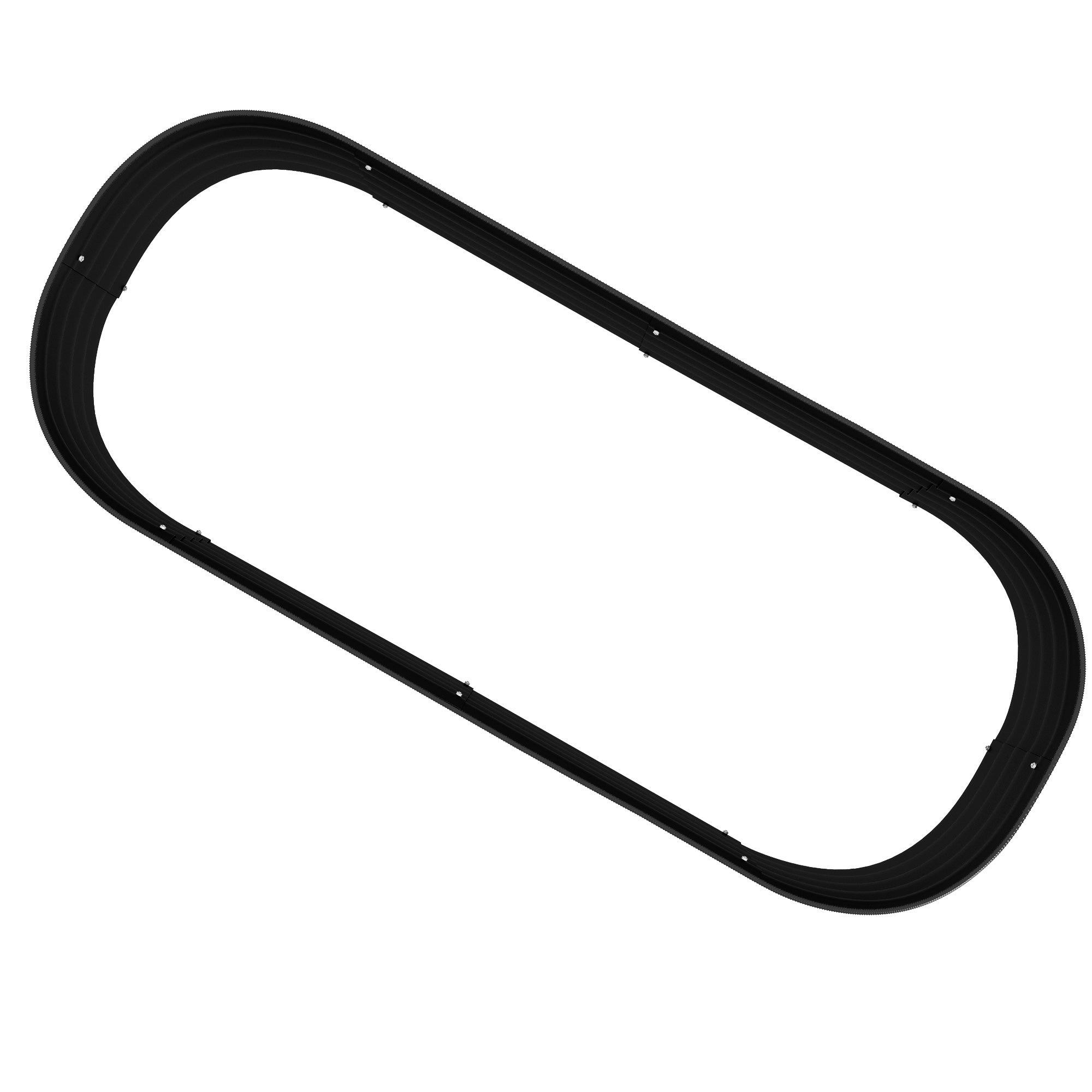 Modular Raised Garden Bed Vegetable Planter Steel Planter Box for Vegetables, Plants, Flowers, 150 x 62 x 30cm, Black