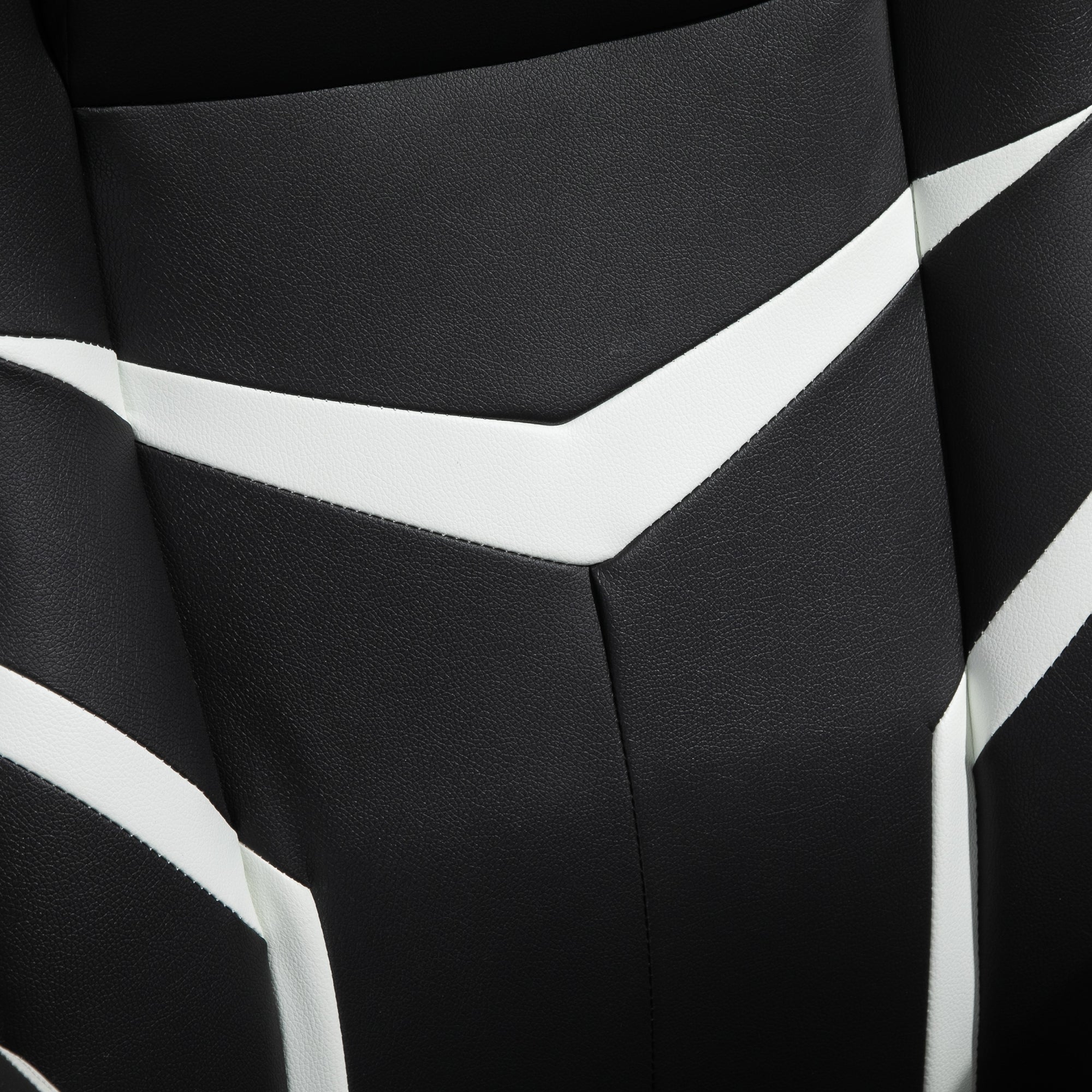 Ergonomic Office Gaming Chair, Adjustable Height, Fixed Base, Foldable Armrests Black and White