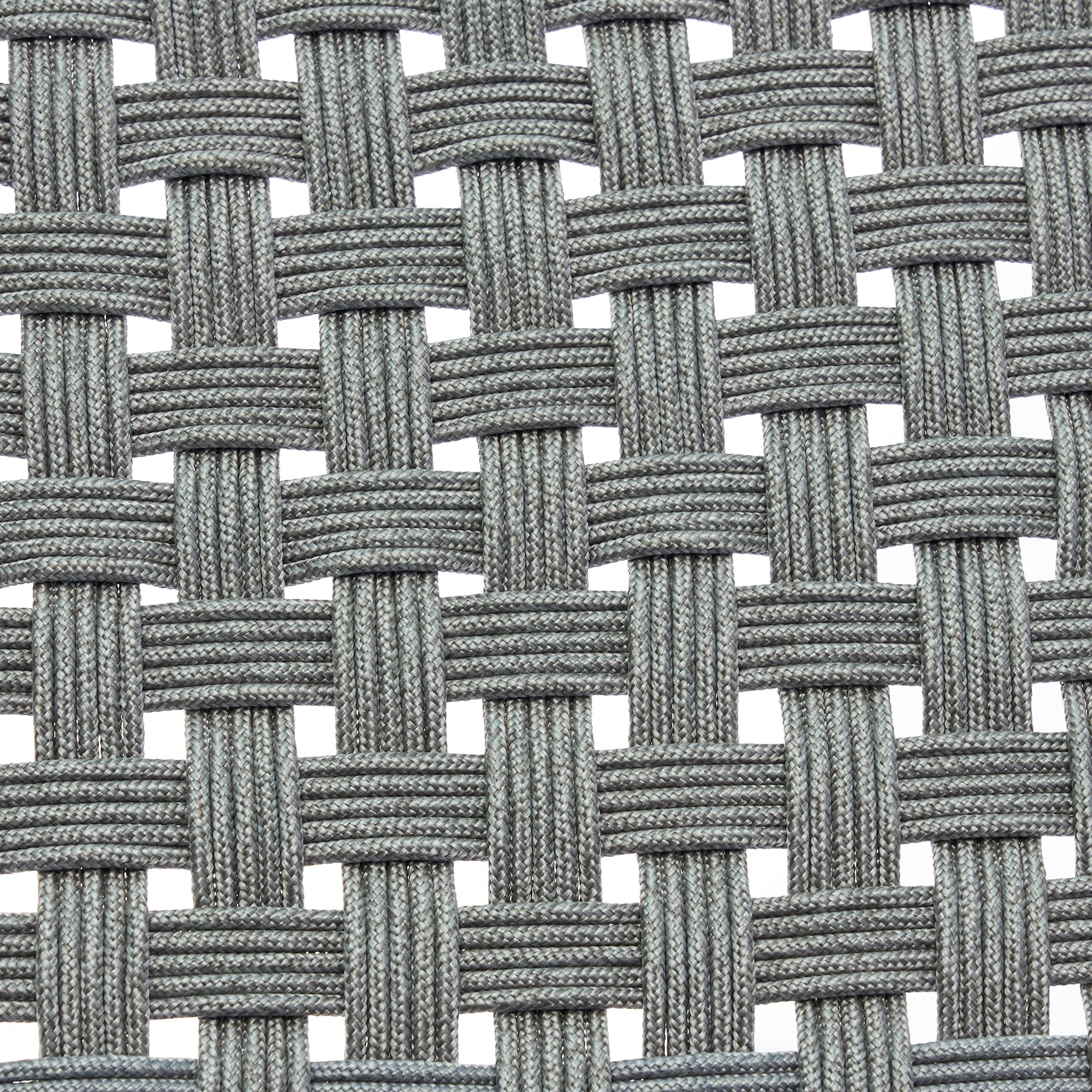 Garden Chair with Footrest - Relaxation Chair in Acacia Wood and Woven Resin - Natural, Gray