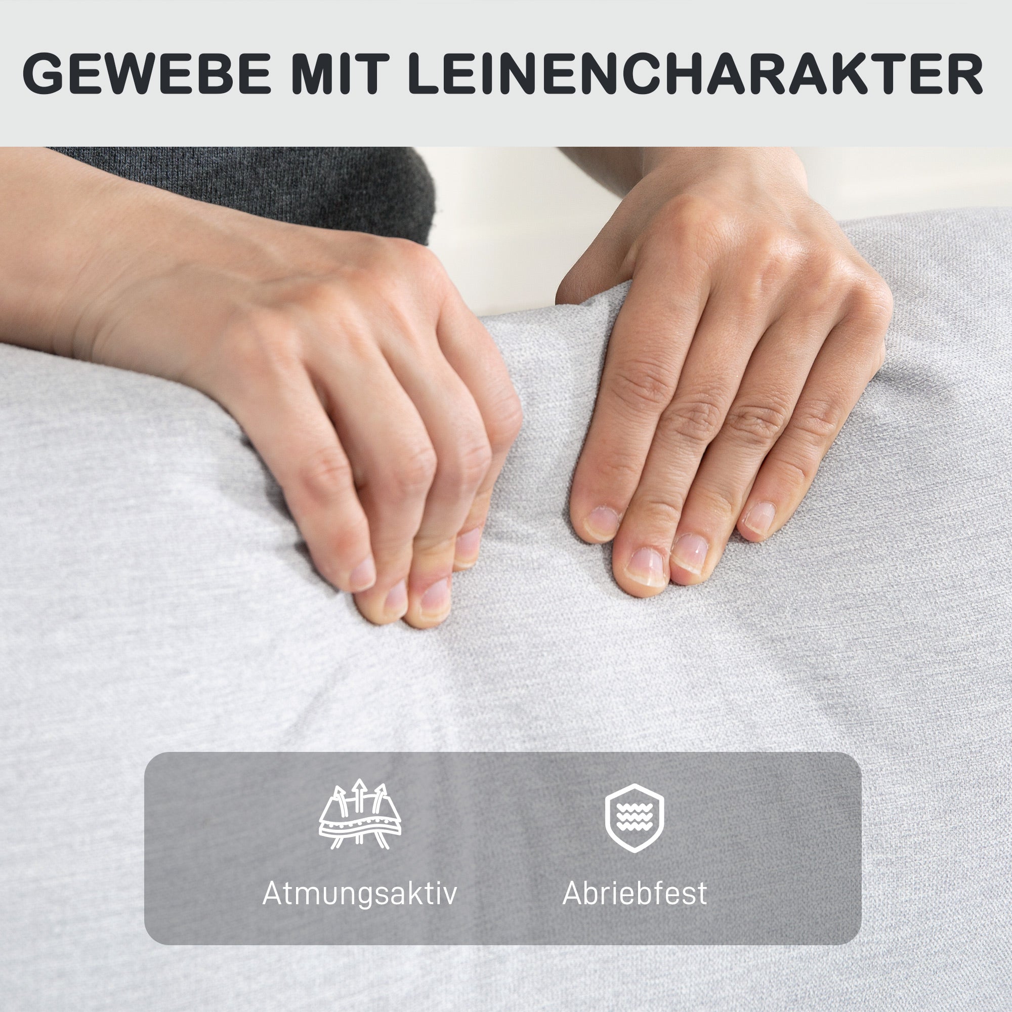 Recliner Chair, TV Chair with Reclining Function, Padded TV Chair with Footrest, Linen-Look Lounge Chair for Living Room, Bedroom up to 150 kg, Light Grey