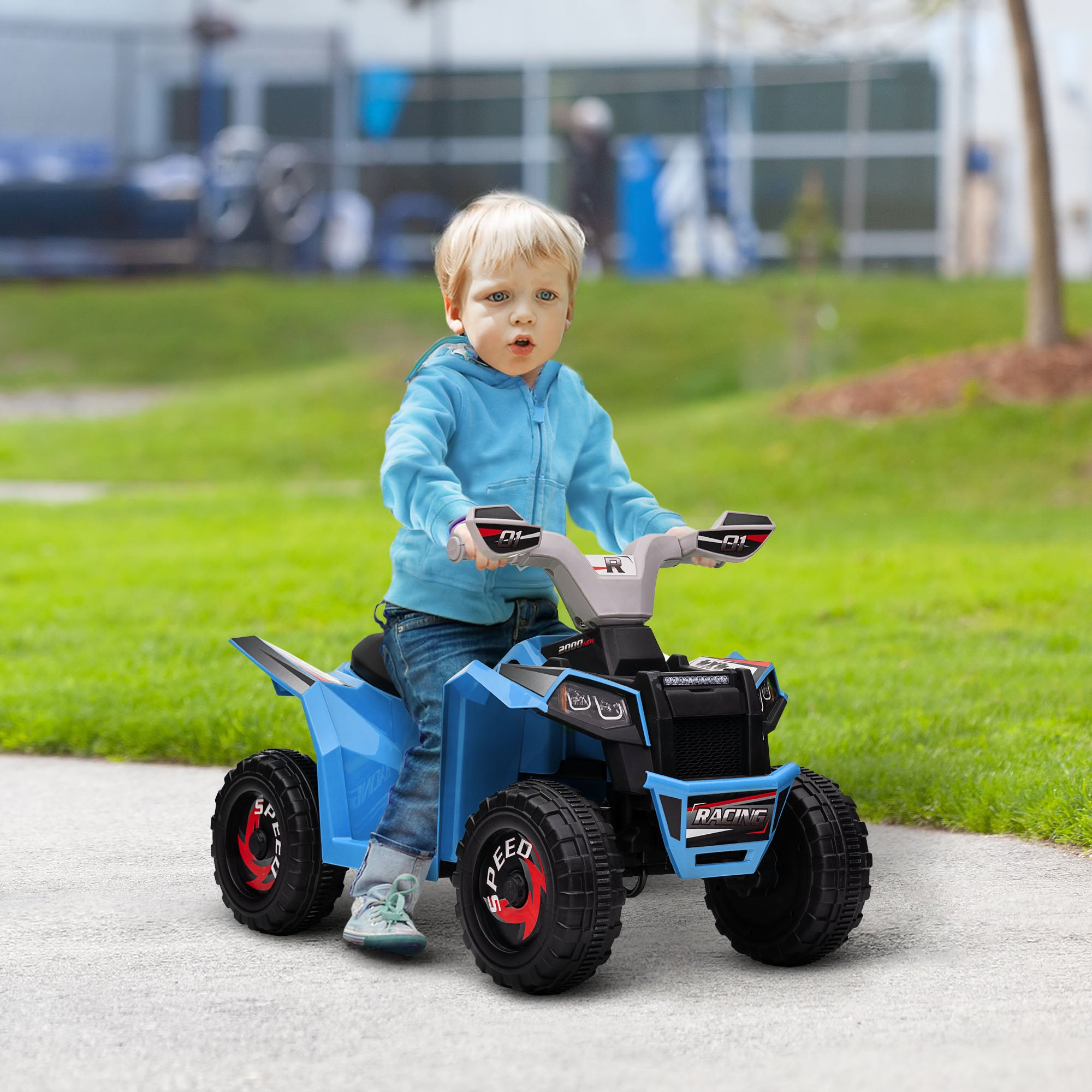 Kids Electric Quad 6V Children's Quad Bike with Forward and Reverse Function, Electric Quad for Kids 1.5-3 years Blue