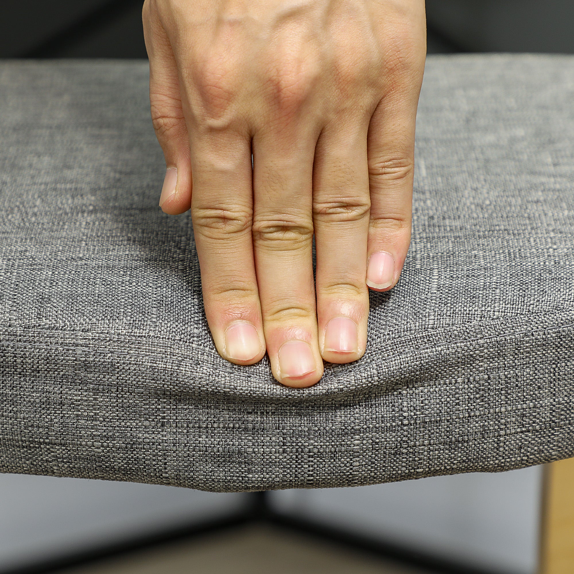 Kneeling Seat, Ergonomic Rocking Wooden Kneeling Chair for Home Office, Improve Posture, Back Pain, Gray