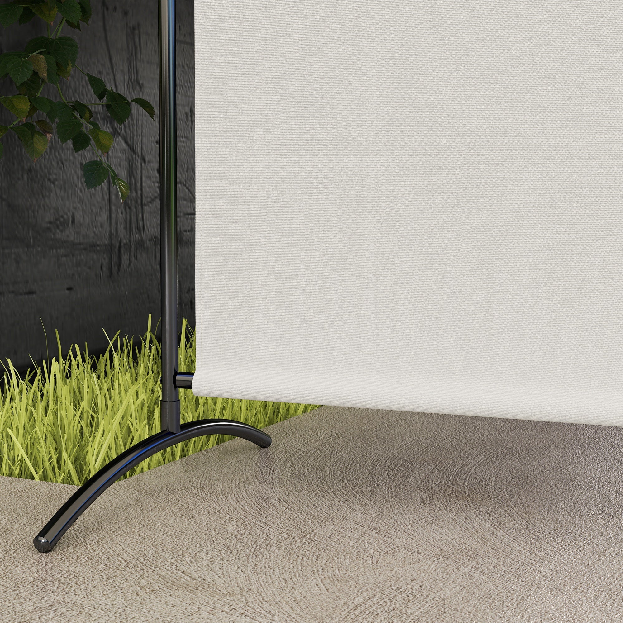 Single-Panel Outdoor Privacy Screen, UV30+ Water-Resistant Panel, Stable Base, Beige (71 x 19.7 x 71 in)