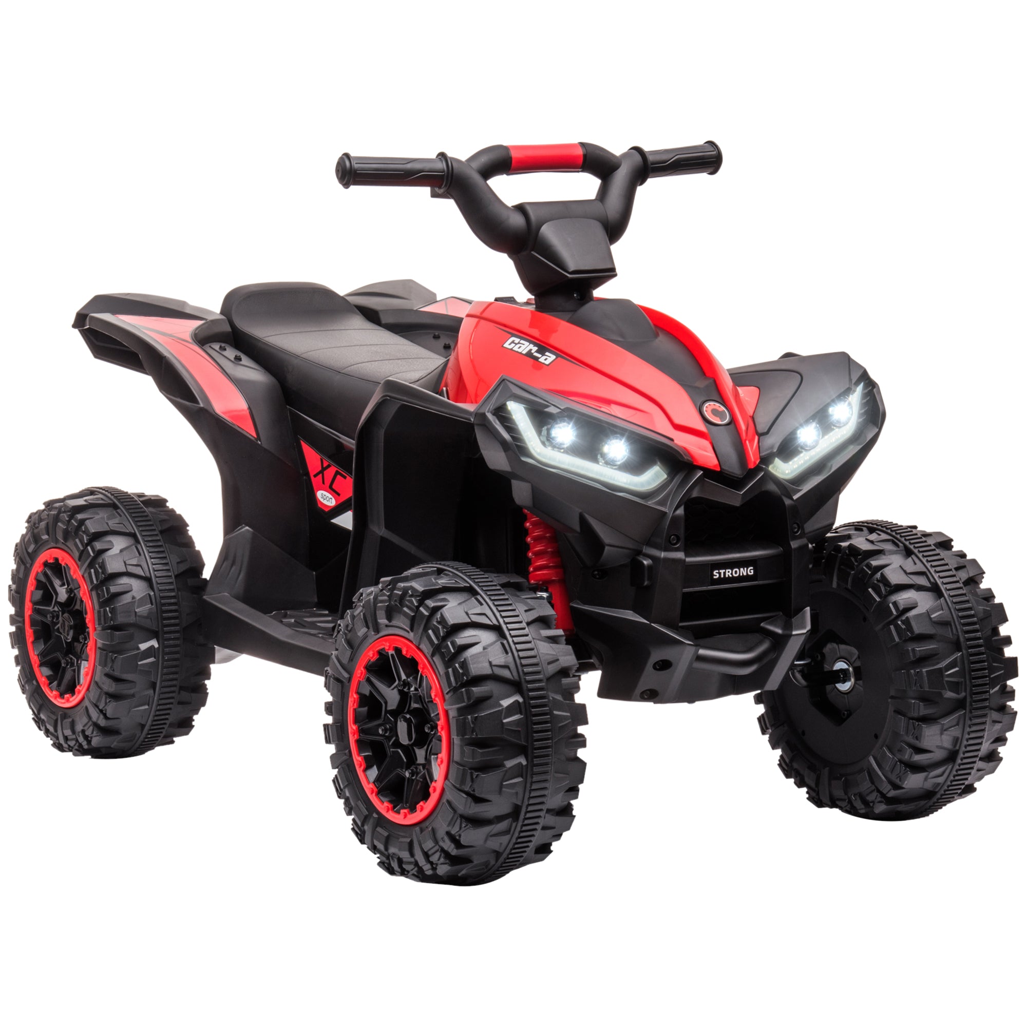 Kids Quad Electric 12V Kids Quad with Forward, Reverse Function, Music, USB Connection, Horn, LED Headlights 3-6km/h Electric Quad for Kids 3-5 Years Red
