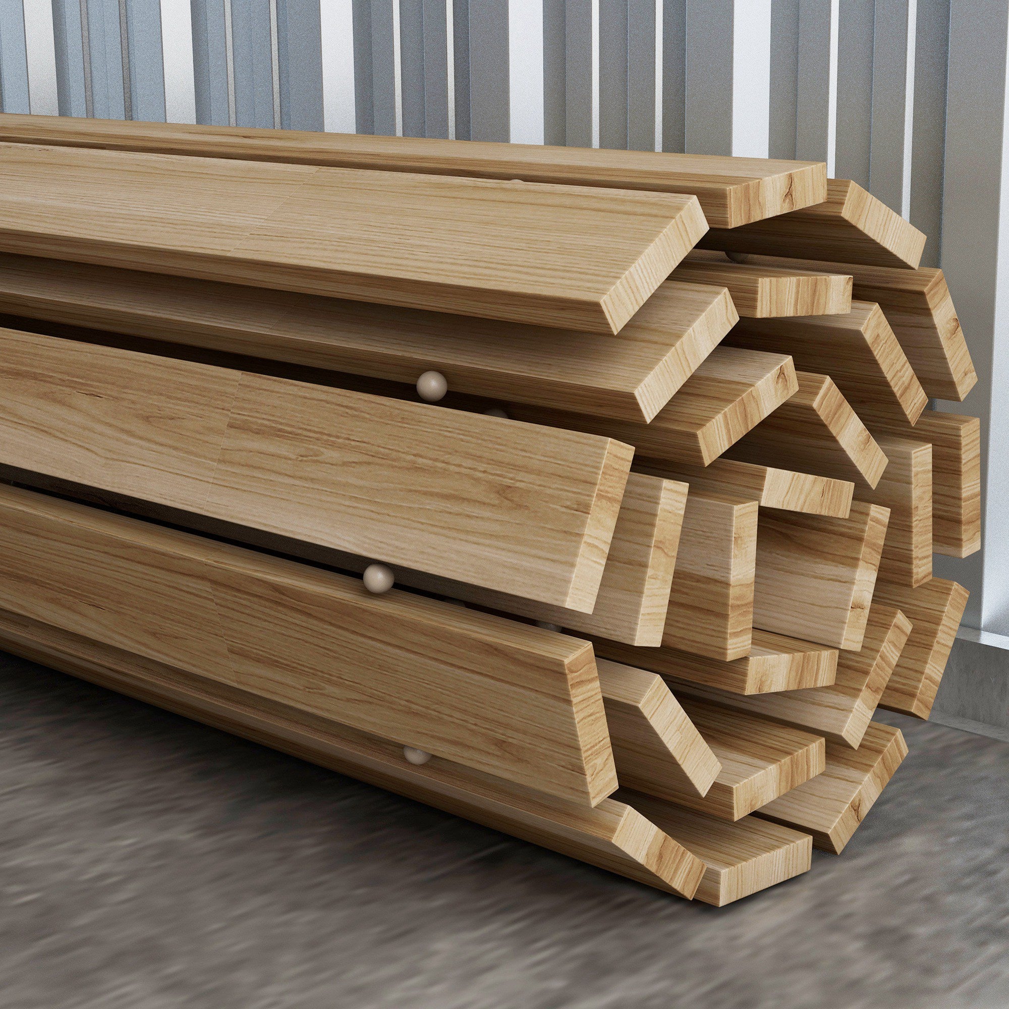 Garden Wooden Pathway 120x38 cm Straight Roll-up Walkway for Outdoors Weather-Resistant Decorative Garden for Beach Wedding Party Natural