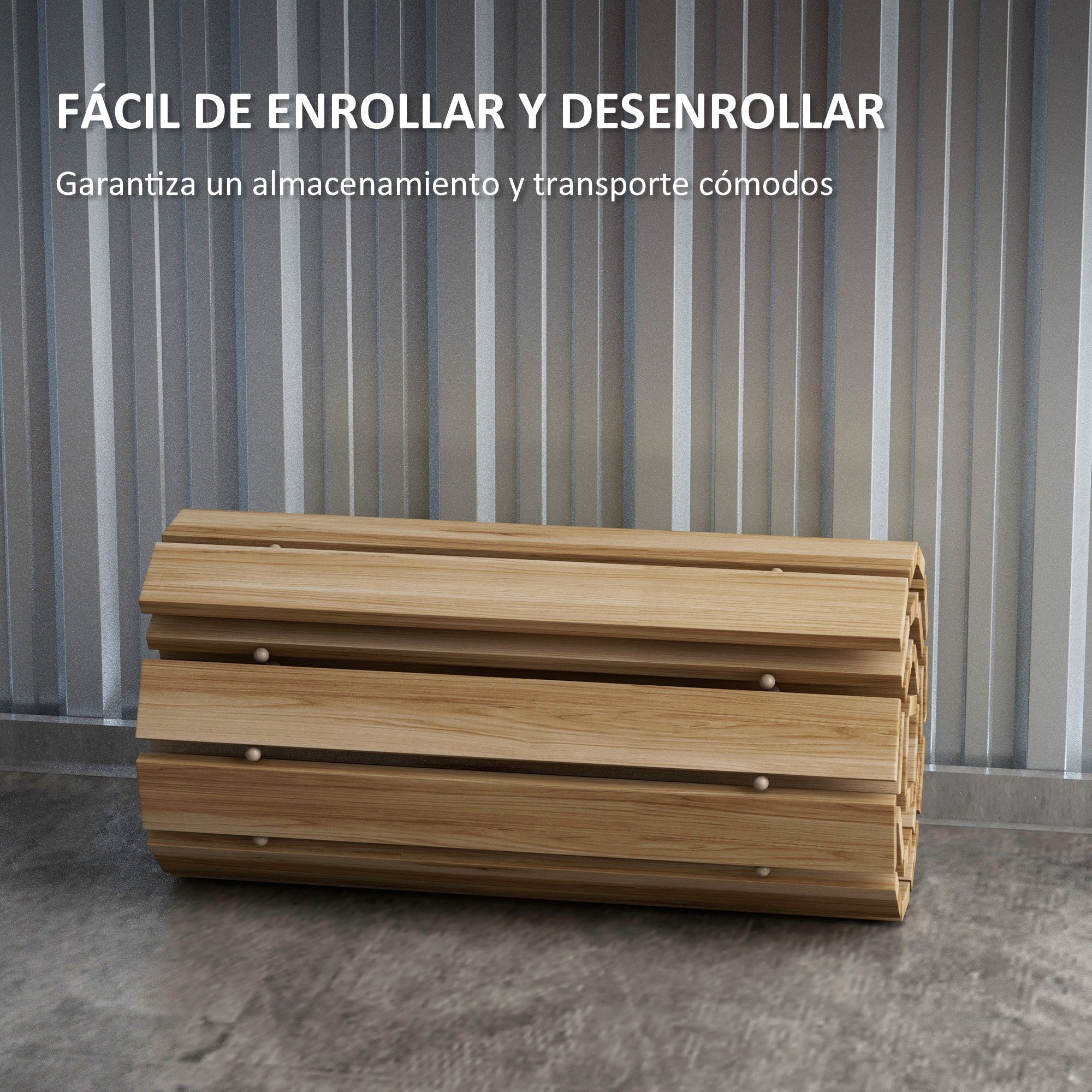 Garden Wooden Pathway 120x38 cm Straight Roll-up Walkway for Outdoors Weather-Resistant Decorative Garden for Beach Wedding Party Natural