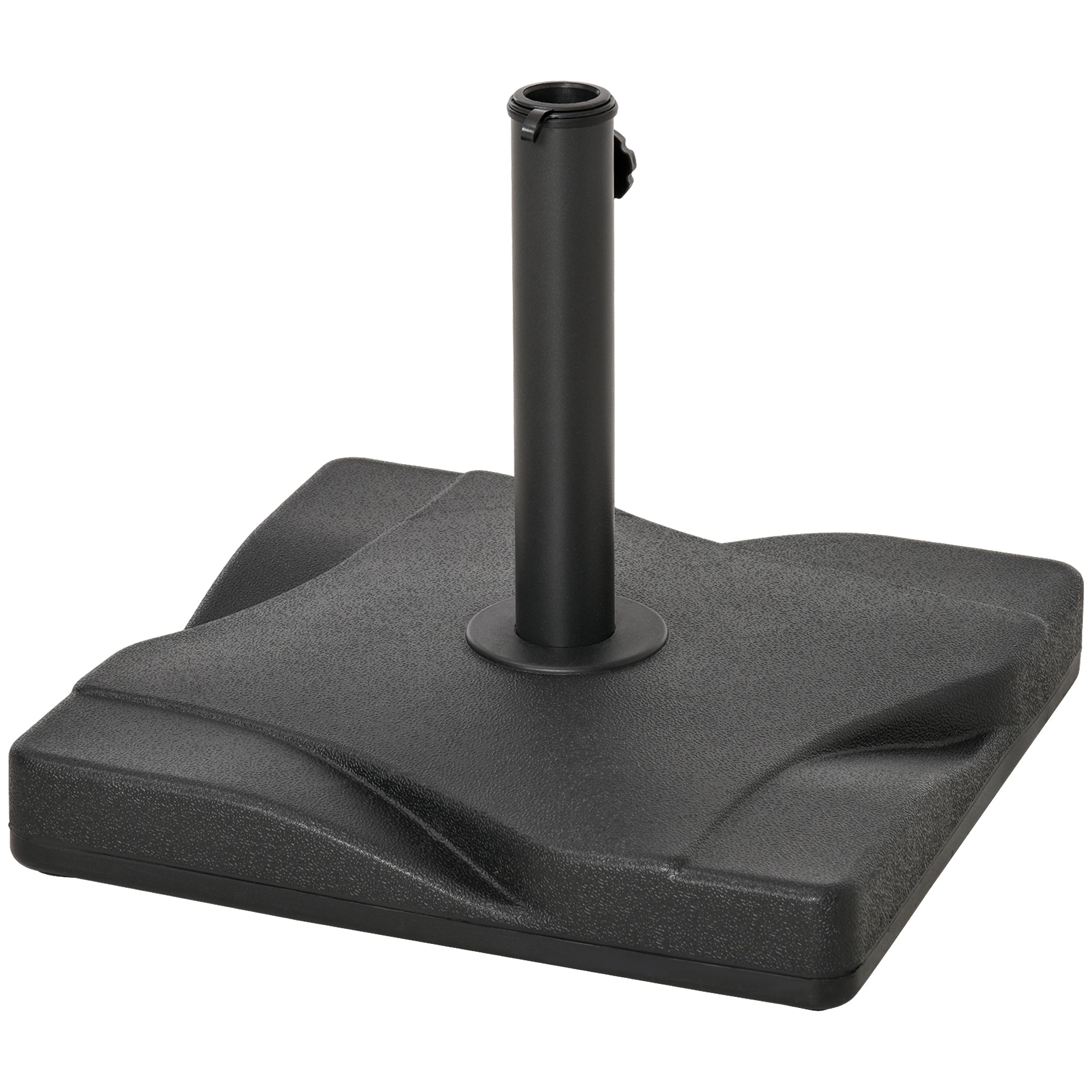 Umbrella Stand 20 kg Umbrella Stand for Umbrella Pole 32/38/48 mm Umbrella Base for Garden Terrace Balcony Cement 41.5 x 41.5 Black