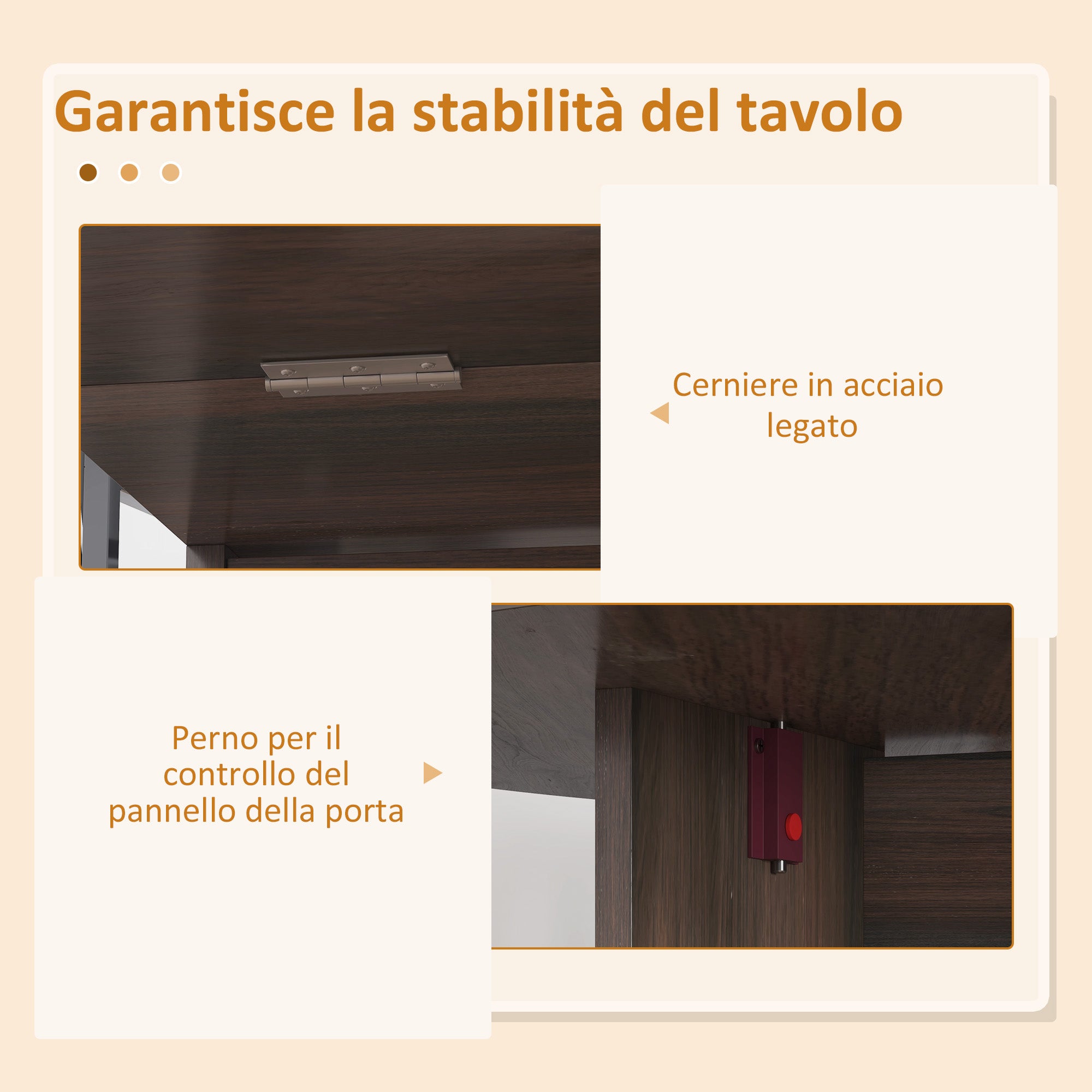 Folding Dining Table, Space-saving Foldable Desk with 2 Oval Leaves for 6 People, Fold-down Kitchen Table, Ideal for Living Room, Home, Office, 163x80x75 cm, Brown