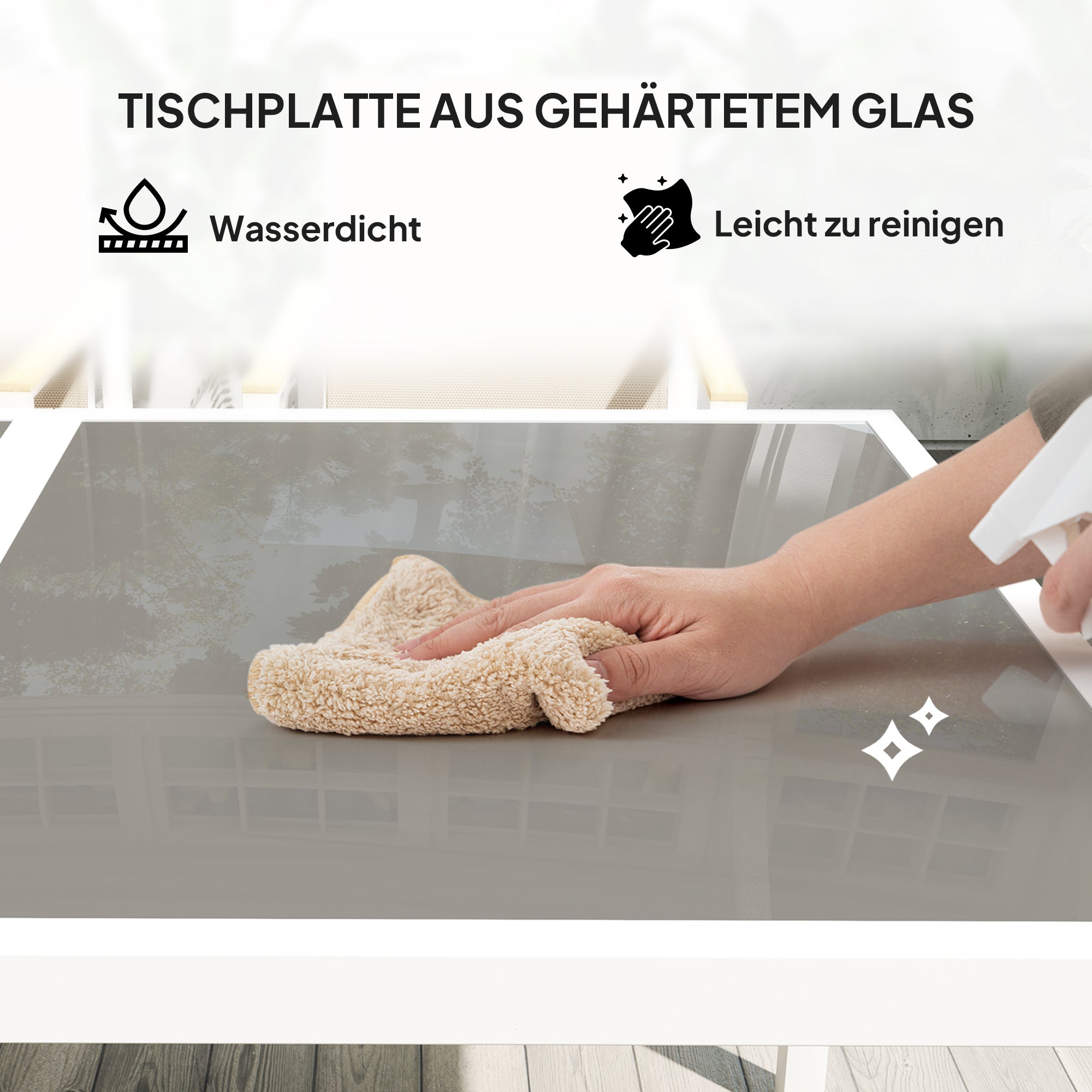 Dining Set 5 pcs. Dining for 4 persons Removable dining table with 4 chairs, dining group kitchen table set with steel frame balcony furniture garden furniture for patio, balcony Multicolored