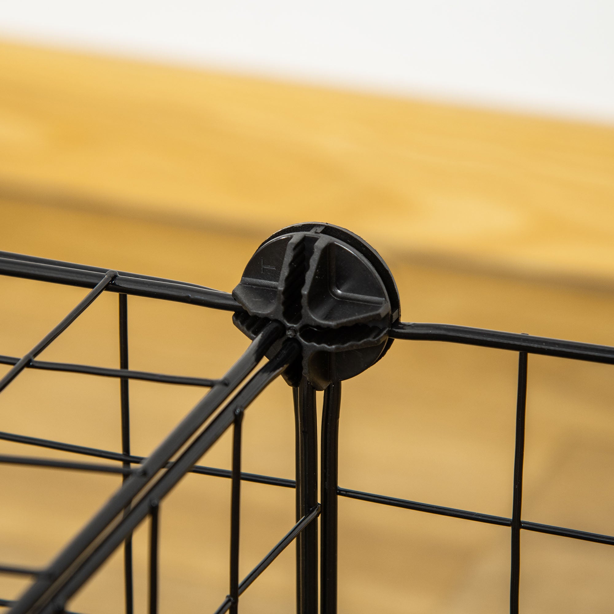 Enclosure for Small Animals, Rabbit, Guinea Pig and Rodent Playpen Pet Fence Modular, Black