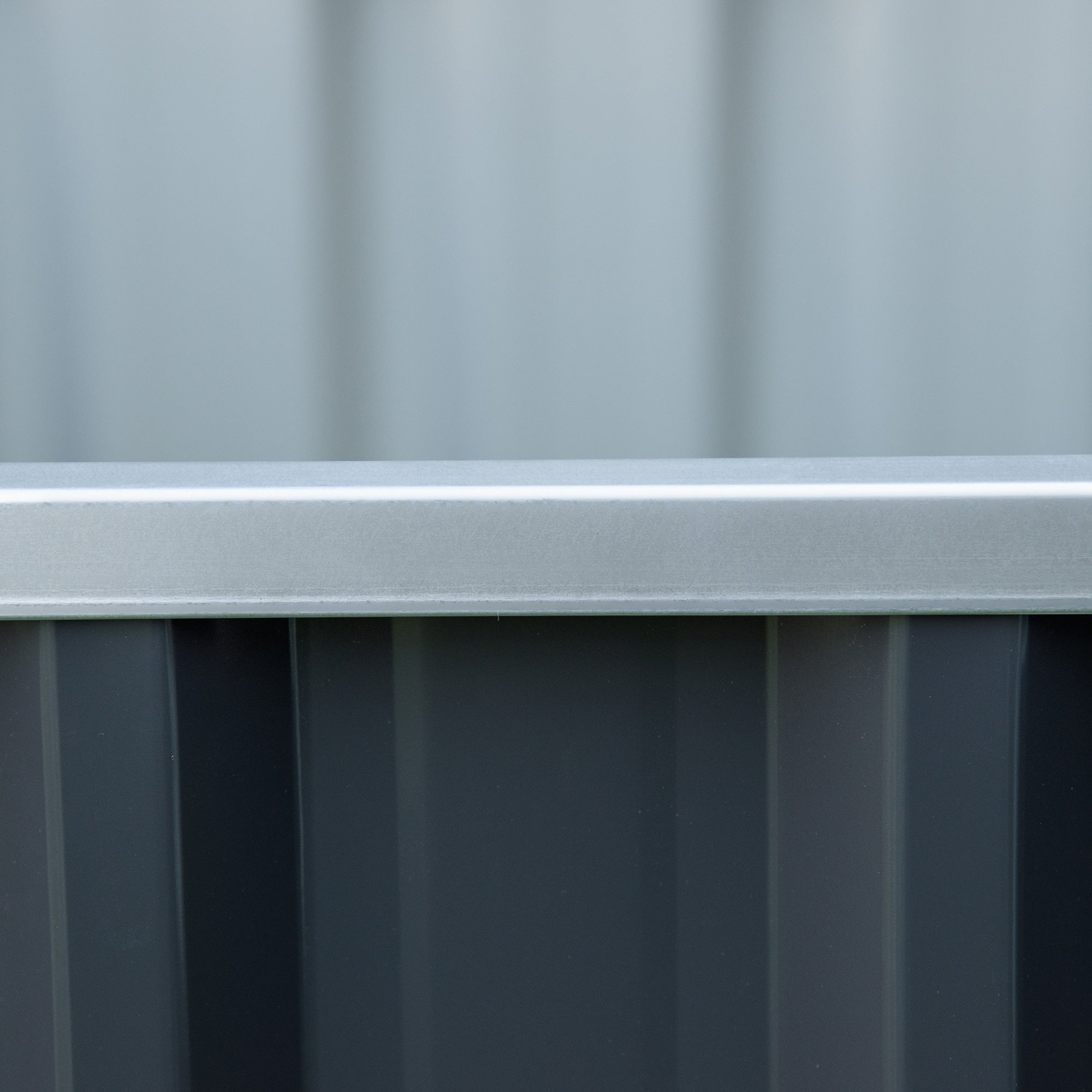 Raised Steel Garden Bed with Open Bottom, Tool-Free Assembly, Plant Holder for Vegetables, Herbs, and Flowers, 90x90x30 cm, Dark Grey