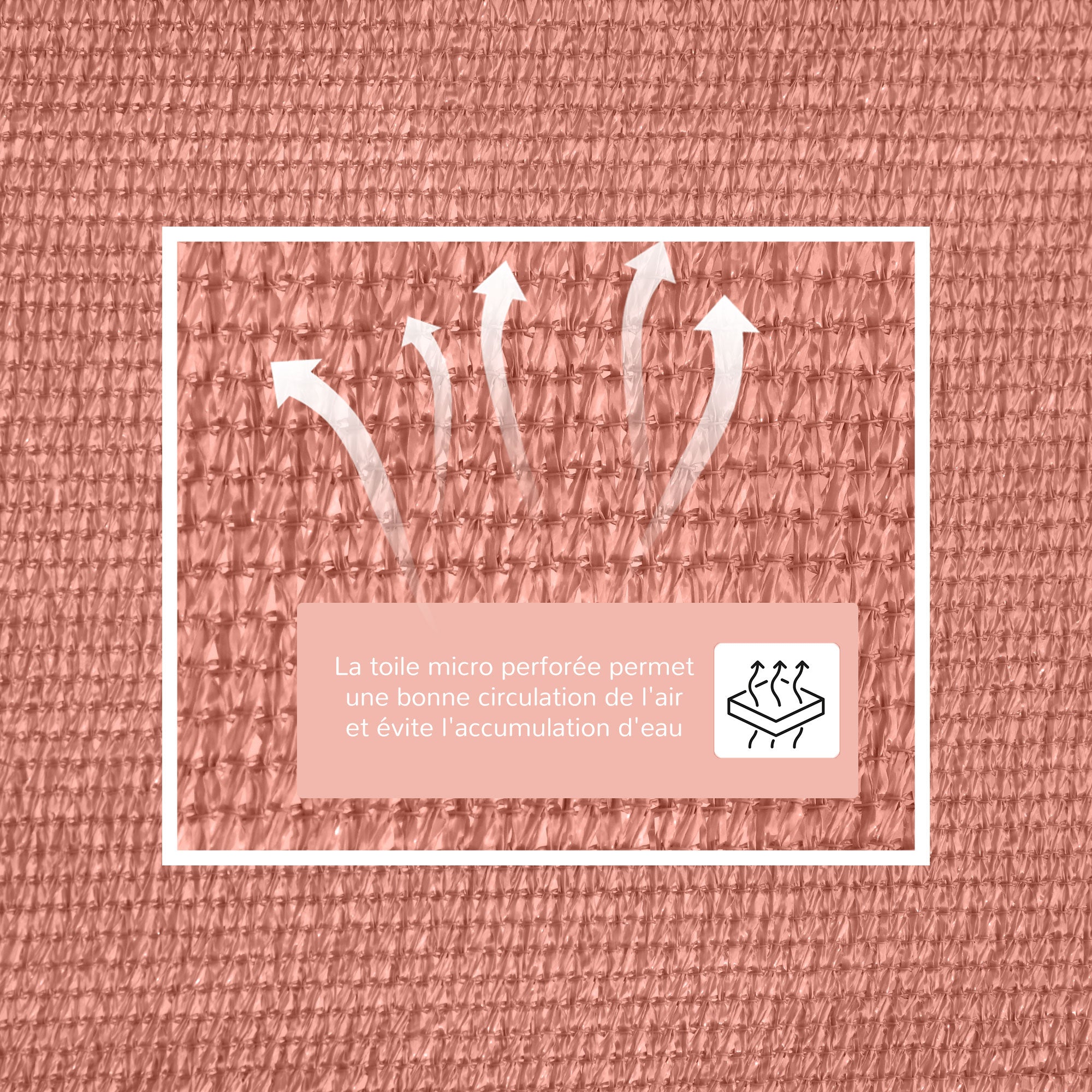 Large Triangular Sun Shade Sail 4 x 4 x 4 m High-density Polyethylene UV Resistant Rusty Red Color