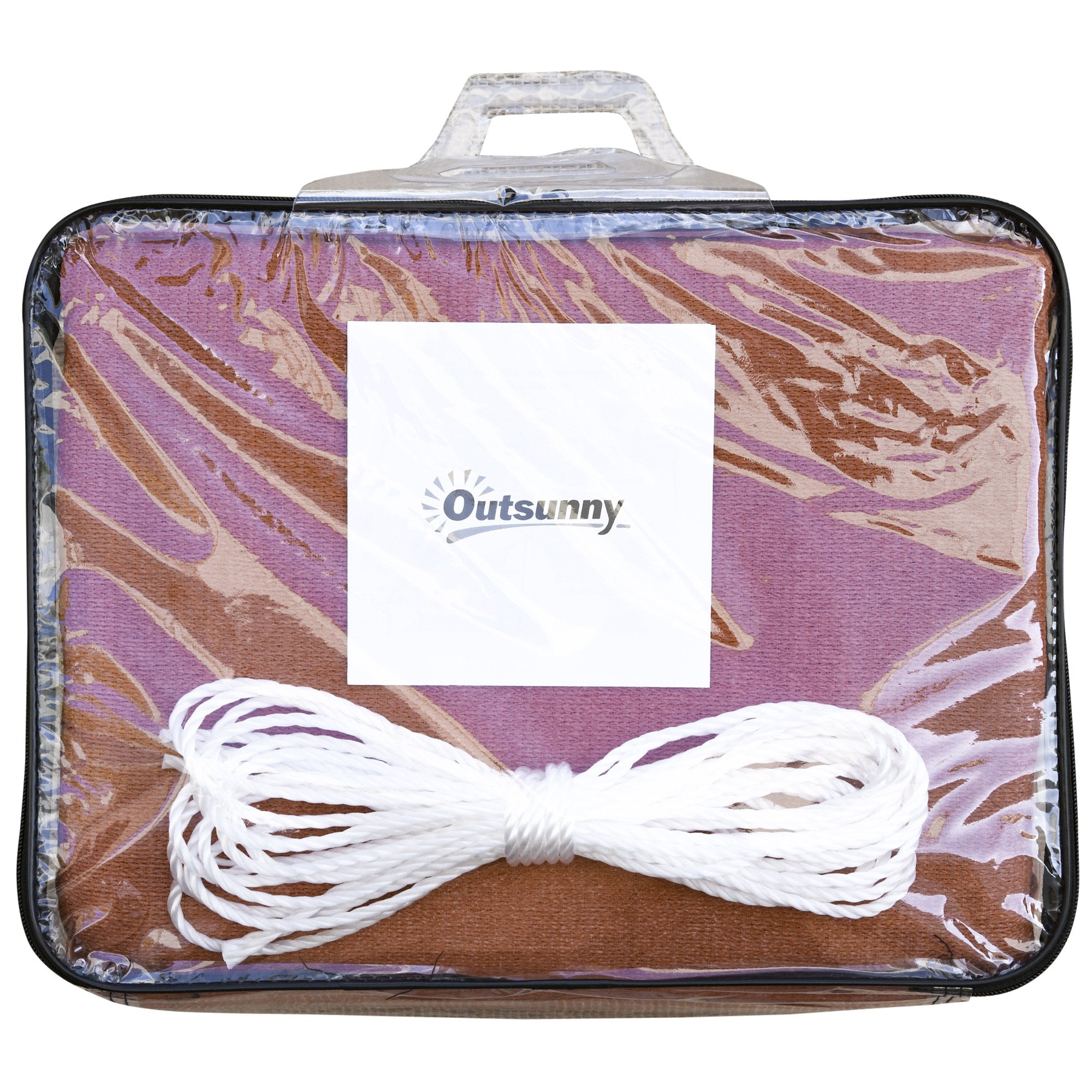 Large Triangular Sun Shade Sail 4 x 4 x 4 m High-density Polyethylene UV Resistant Rusty Red Color