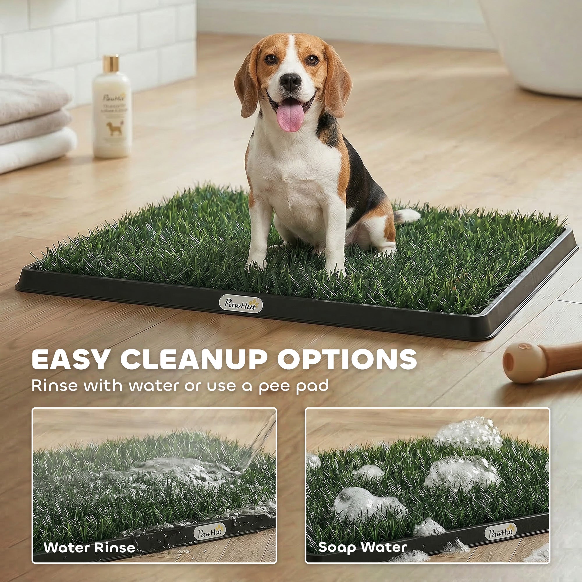 Dog Toilet 76 x 50.5 cm — Washable Artificial Grass Puppy Potty for Balcony & Apartment