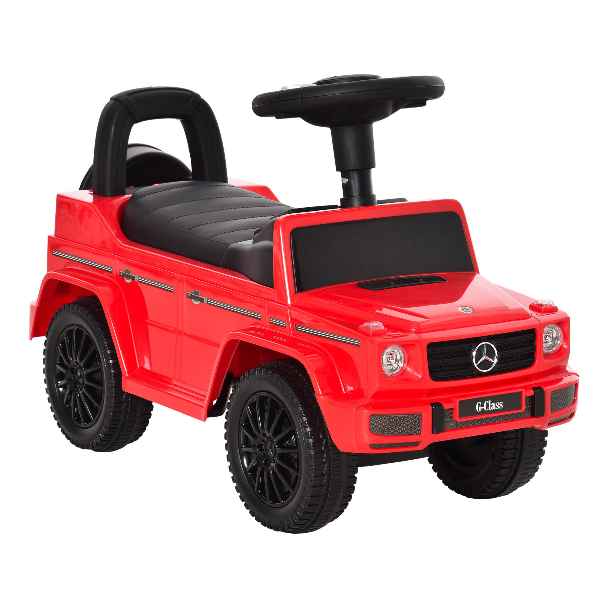Kids Ride-On Truck Mercedes Benz Licensed Push Vehicle 12-36 Months Trunk Horn Headlights Red