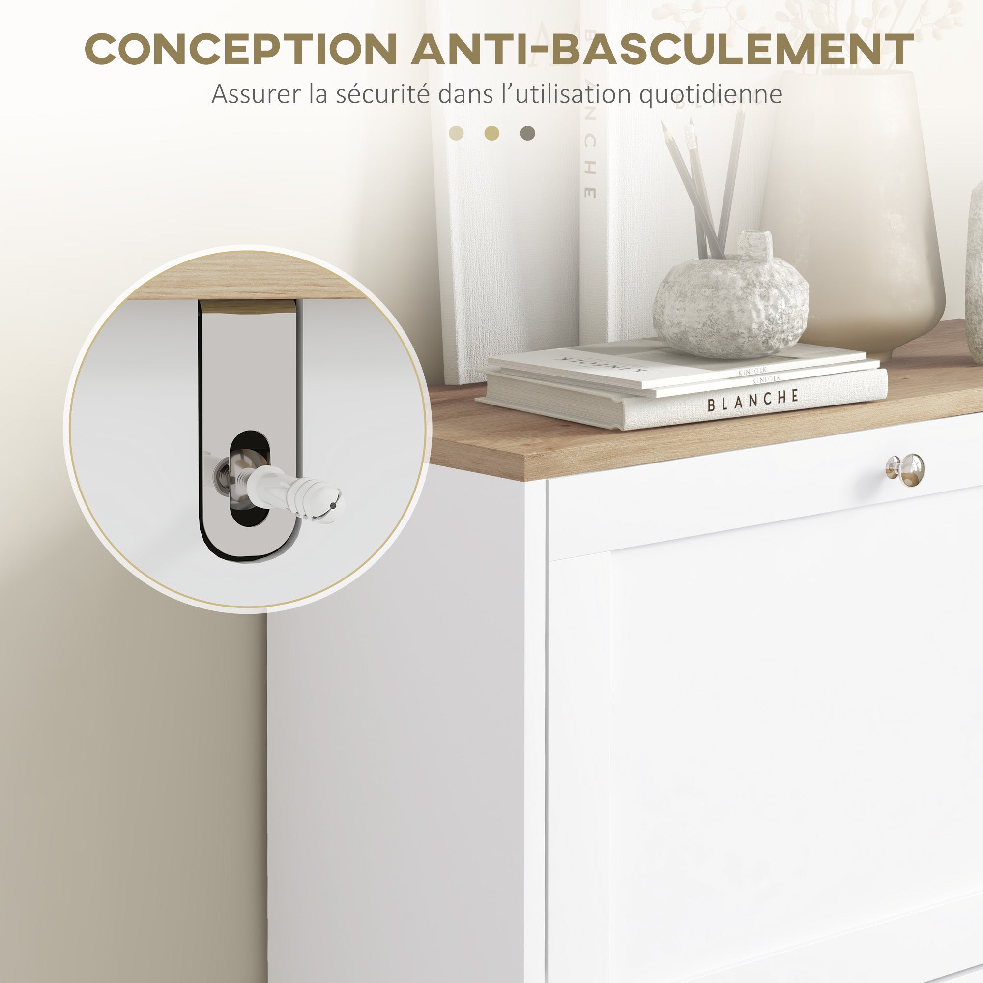 Shoe Cabinet for 12 Pairs, Narrow Shoe Storage Cabinet, Modern Entryway Furniture with 2 Fold-Down Drawers and Adjustable Shelves, for Hallway and Entrance, 60 x 24 x 80 cm, White