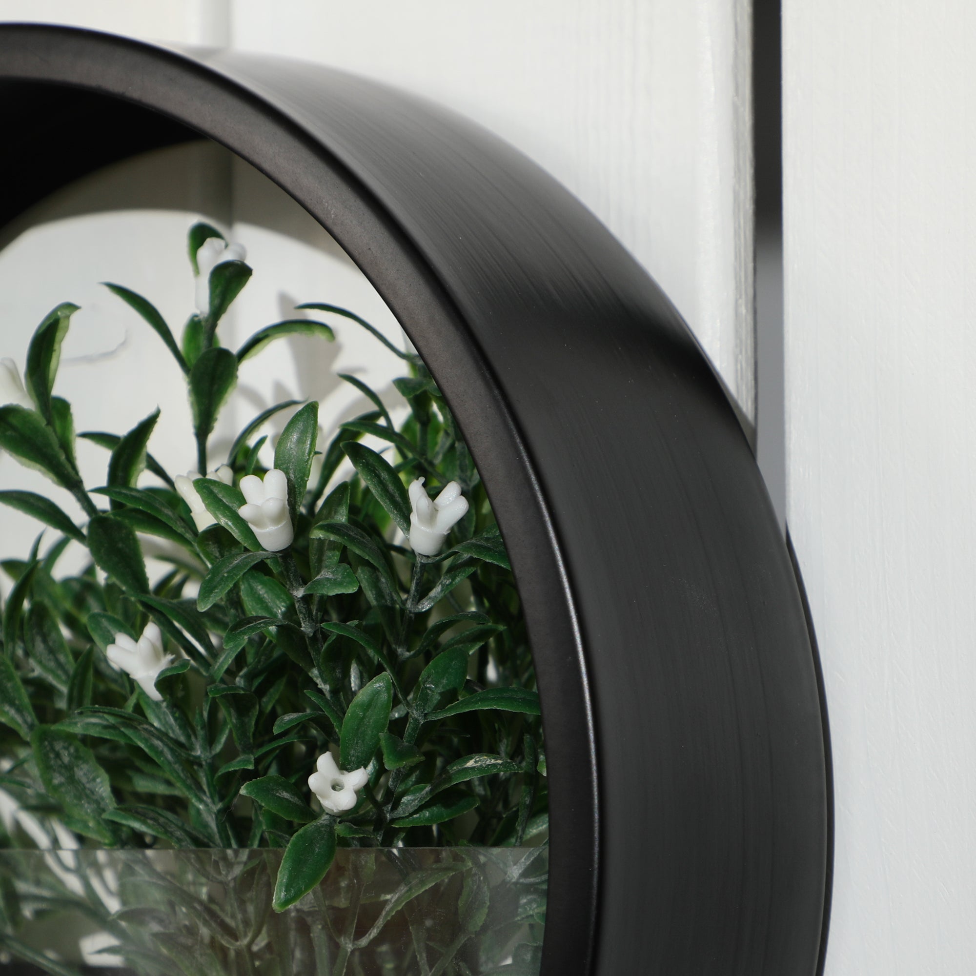 3-Piece Set Planters, Wall Planter, Plant Container for Succulents, Cacti, Wall Vase for Garden, Living Room, Steel, Black