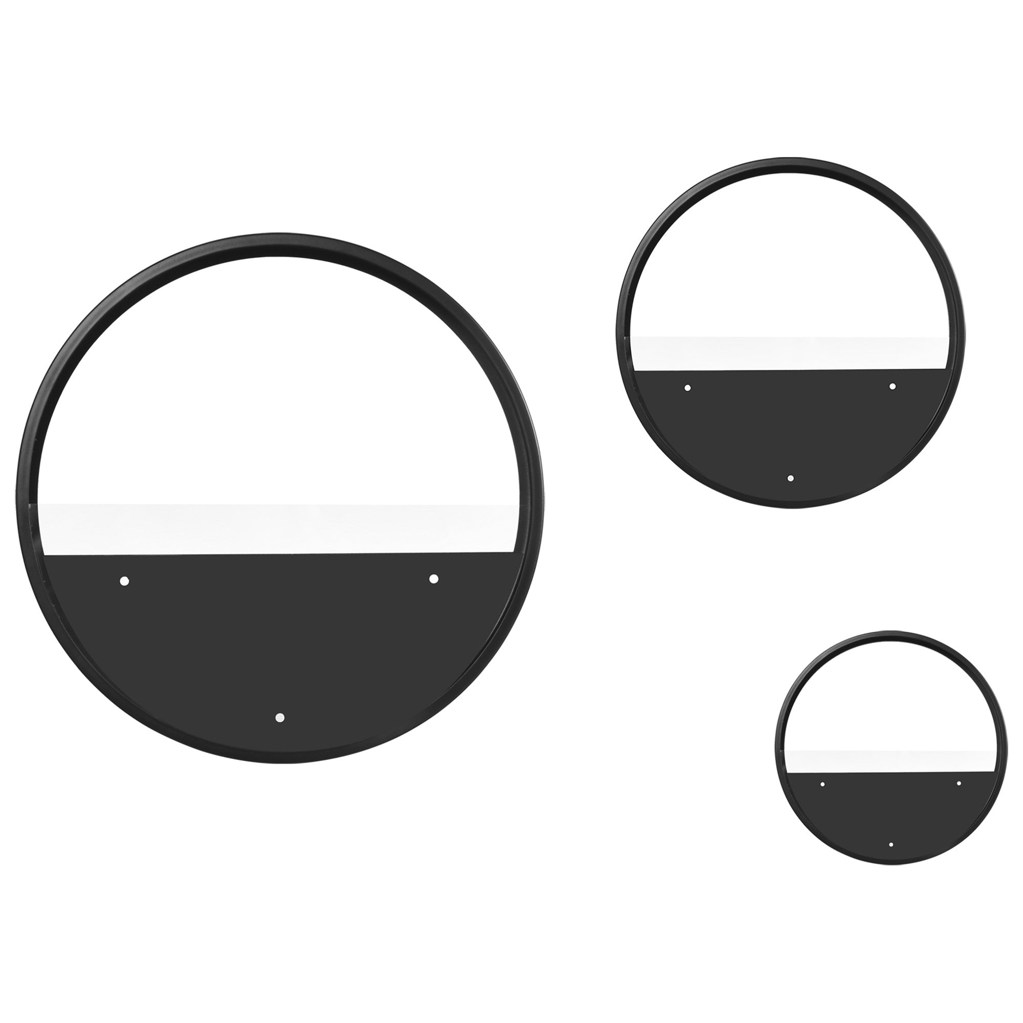 3-Piece Set Planters, Wall Planter, Plant Container for Succulents, Cacti, Wall Vase for Garden, Living Room, Steel, Black