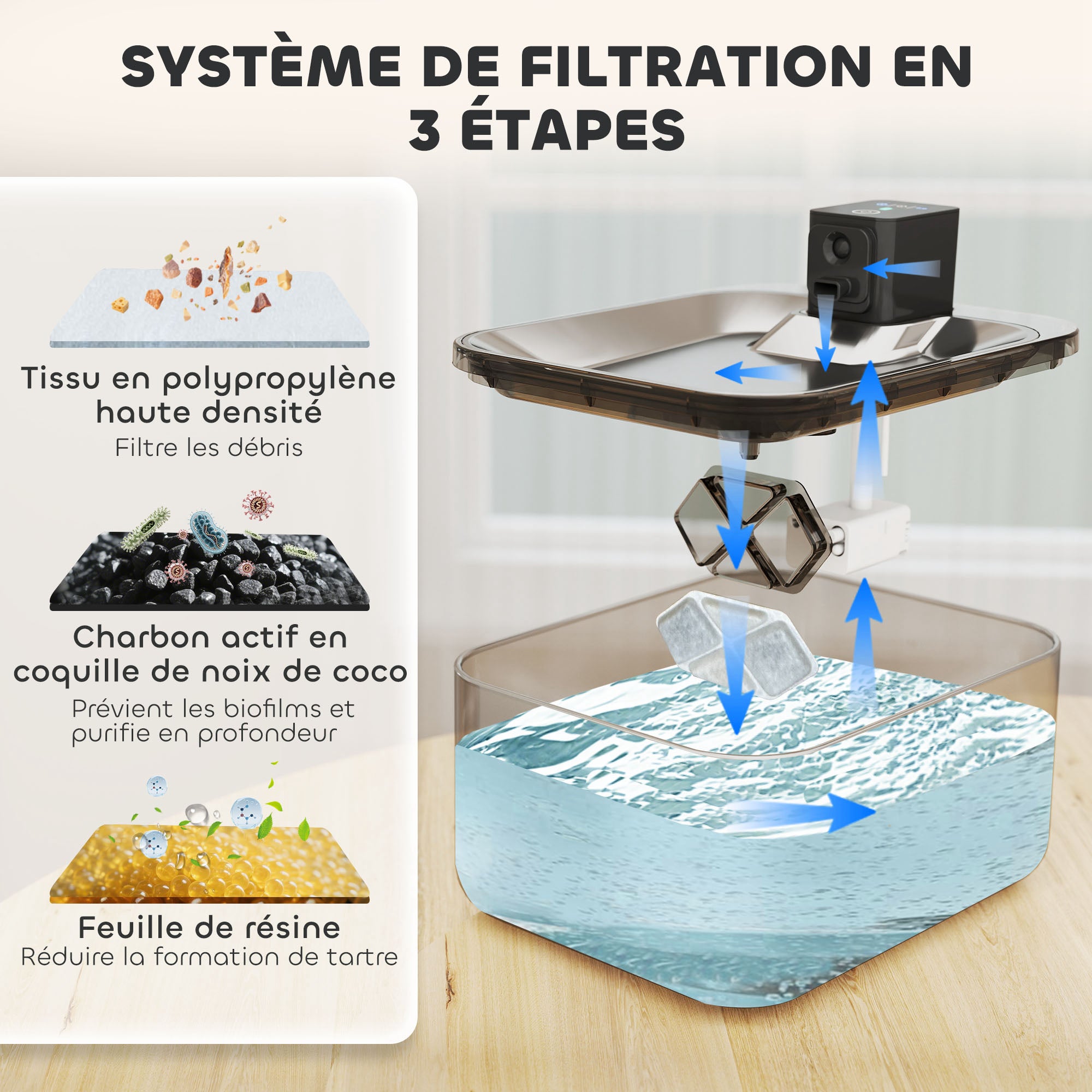 5L Stainless Steel Automatic Wireless Cat Water Fountain with LED Indicator, Ultra-Quiet Pump, 4000 mAh Battery, USB Charger Cat Water Dispenser, Multi Pets, Silver