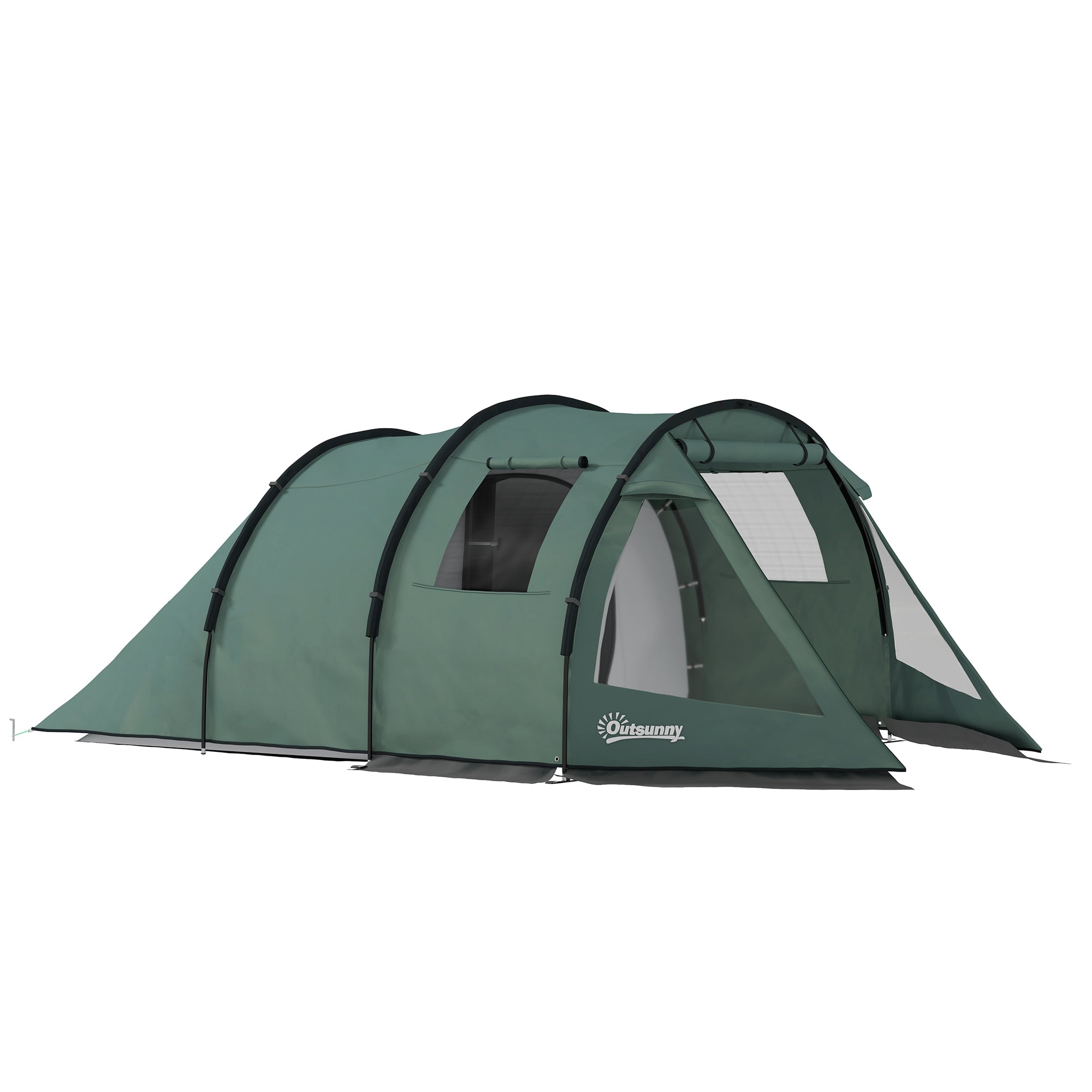 Camping Tent for 4 Persons Light, Stable Waterproof Family Tent with Door Window, Carry Bag, Tunnel Tent with 2000mm Water Column Tent for Camping Travel Trekking Garden