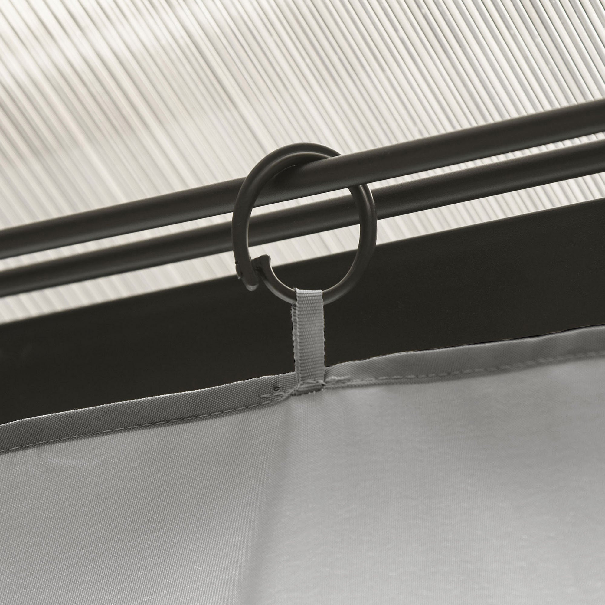 Side Wall 4-Piece Set for 3x3m Pavilion Side Panels with Hooks 302 x 205 cm Waterproof Stable Winterproof Side Panel Side Walls for Party Tent Garden Pavilion Light Gray