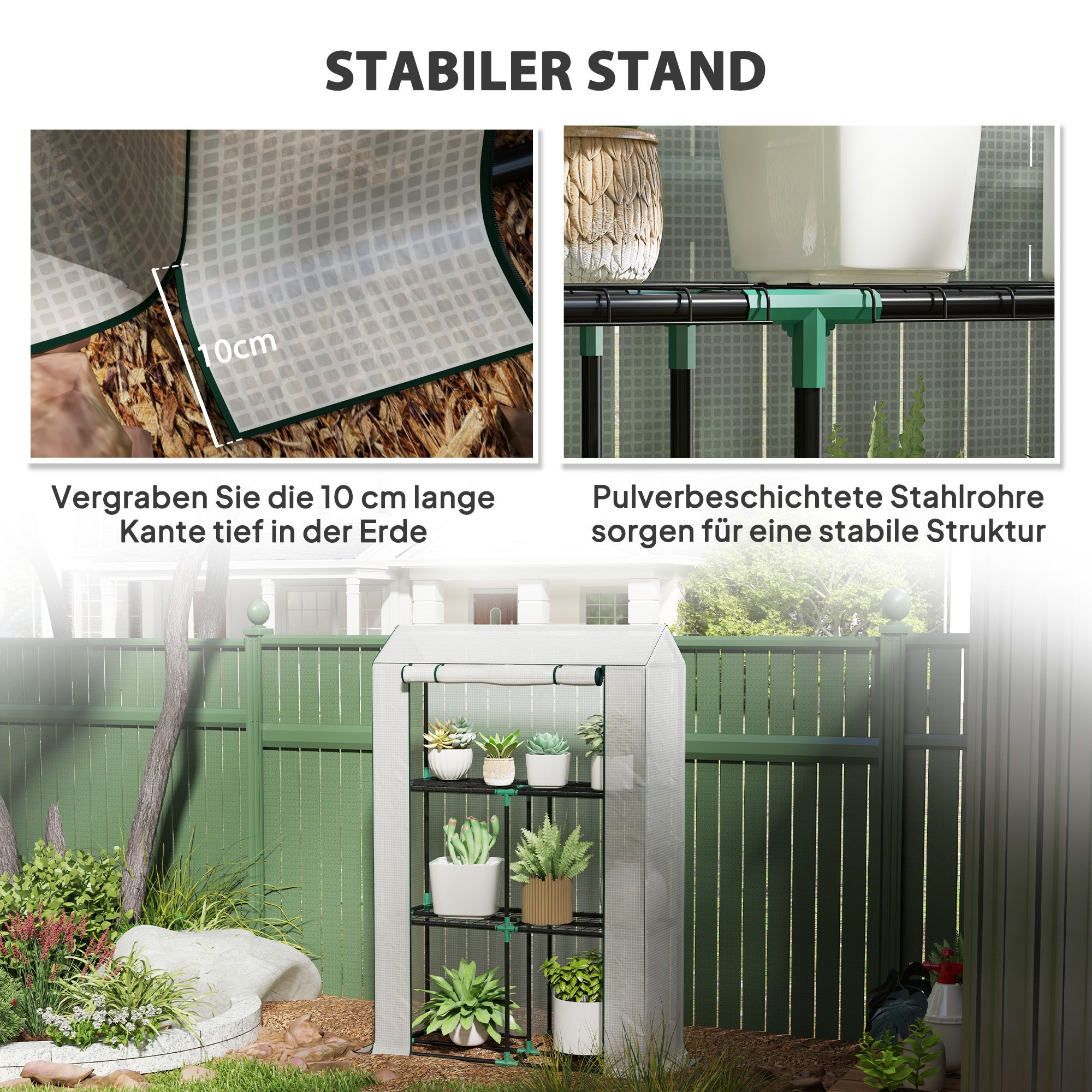 Greenhouse with Shelves Roll-up Door, Winterproof Steel Frame Greenhouse, Greenhouse for Balcony, Garden, Tomato House with UV Protection 100x40x150cm Tomato Greenhouse for Vegetables Flowers Plants White