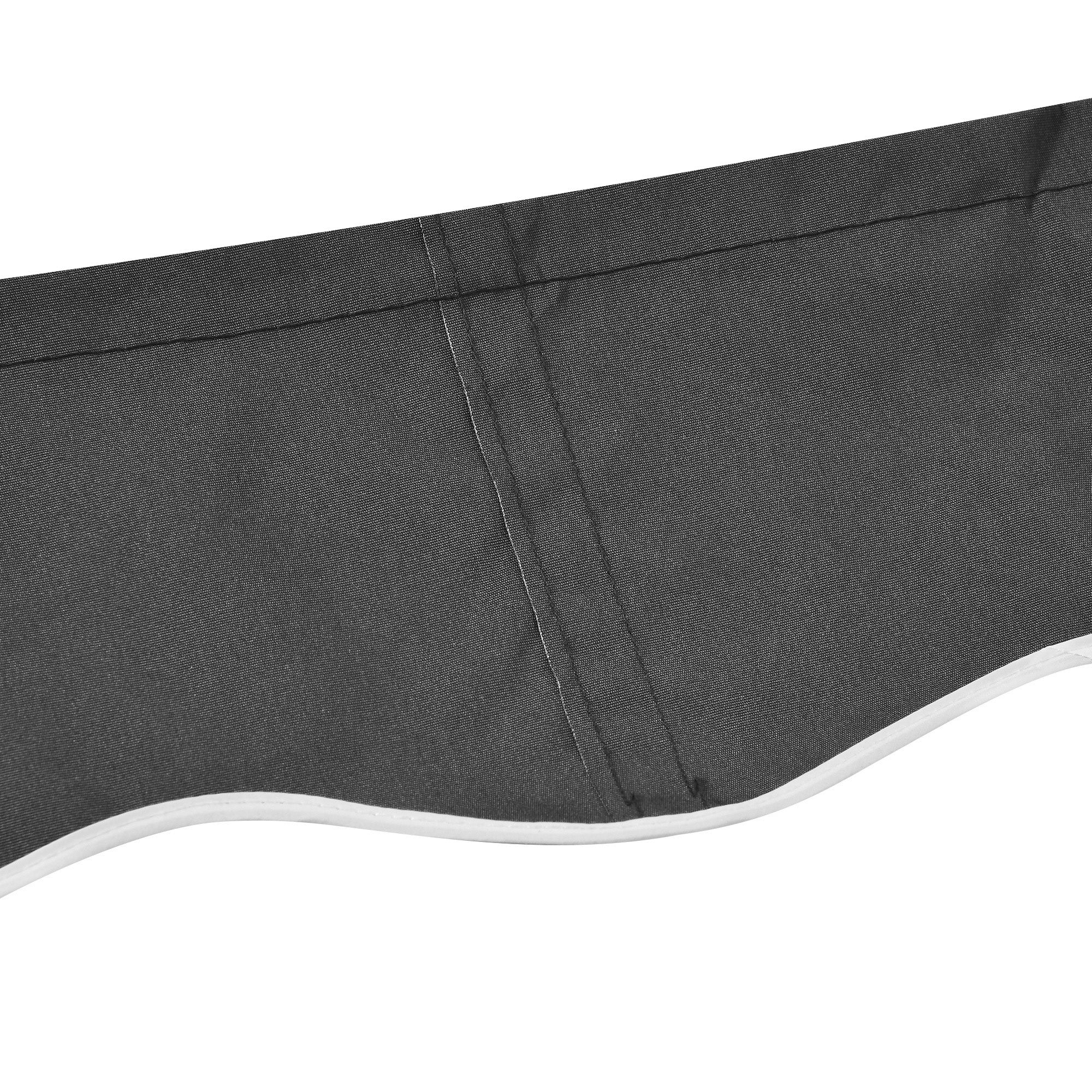 Replacement Canvas for Awning - Soft Waves Valance - High Density Polyester 280 g/m² Anti-UV 2.82L x 2.4W meters Grey