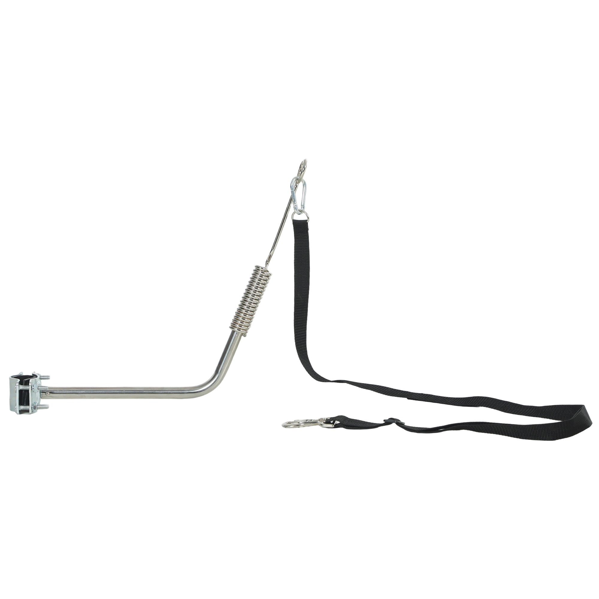Bike Leash for Dogs with Shock Absorber, Adjustable Lead & Quick-Release — Silver/Black