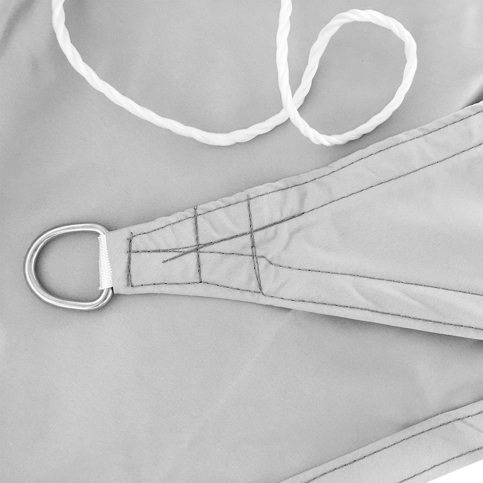 Large Size Triangular Shade Sail 4 x 4 x 4 m Waterproof High-Density 160 g/m² Polyester Gray