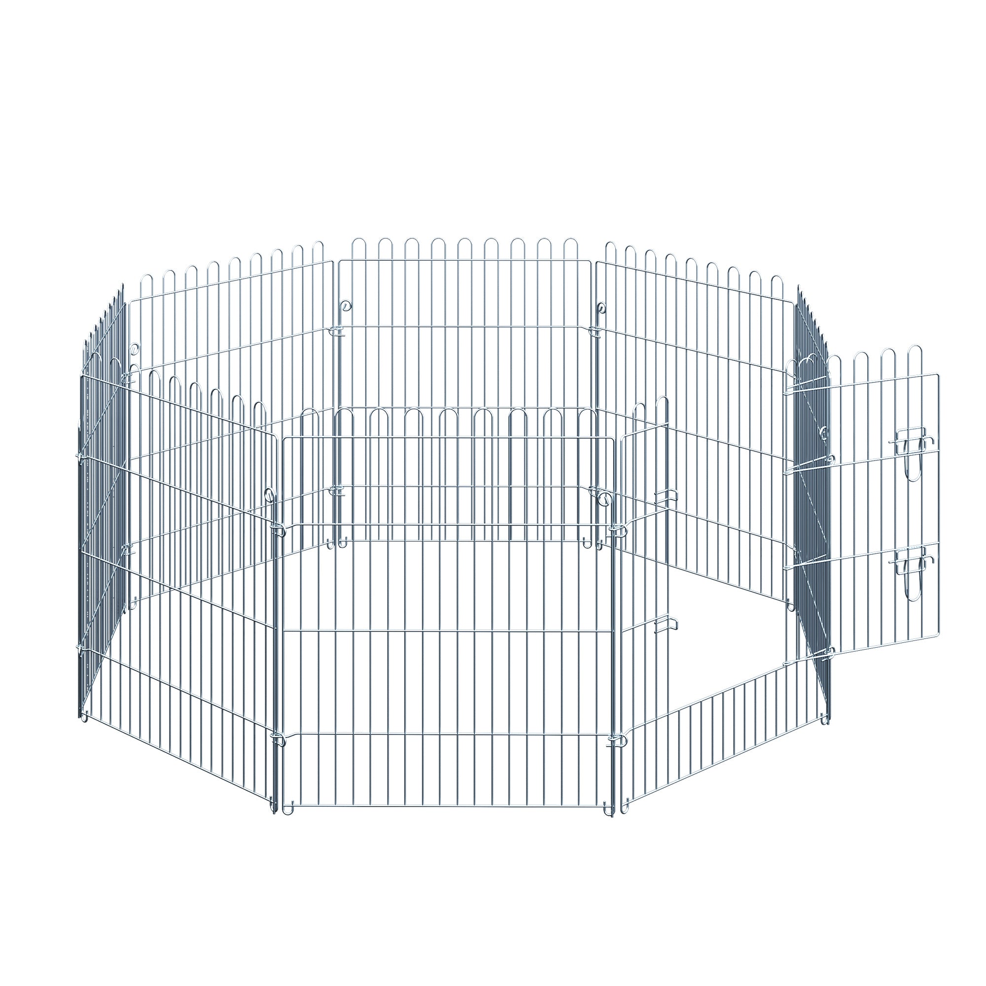 Puppy Playpen Puppy Enclosure Puppy Fence Playpen Puppy Gate for Pets 8-piece W63 x H76 cm