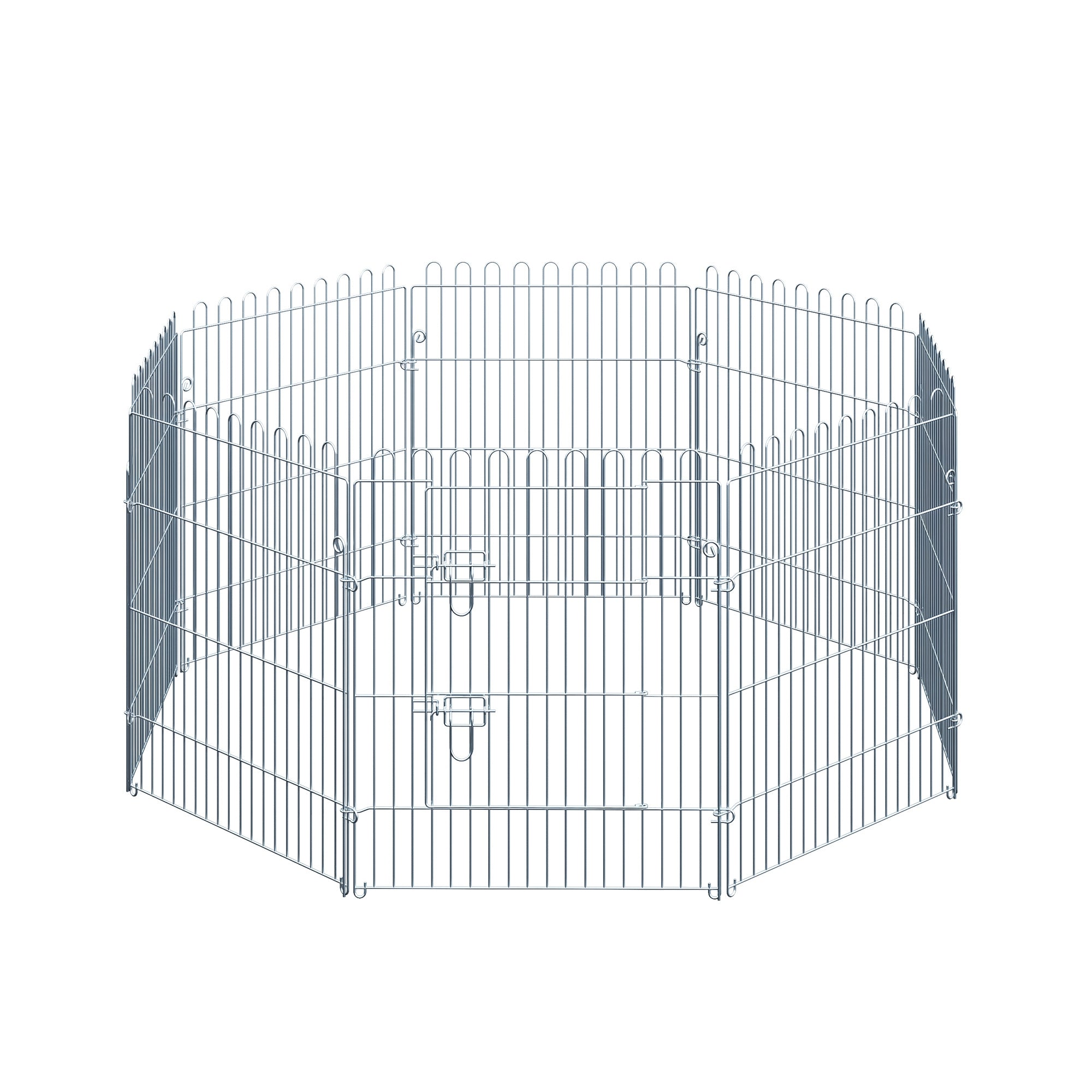 Puppy Playpen Puppy Enclosure Puppy Fence Playpen Puppy Gate for Pets 8-piece W63 x H76 cm