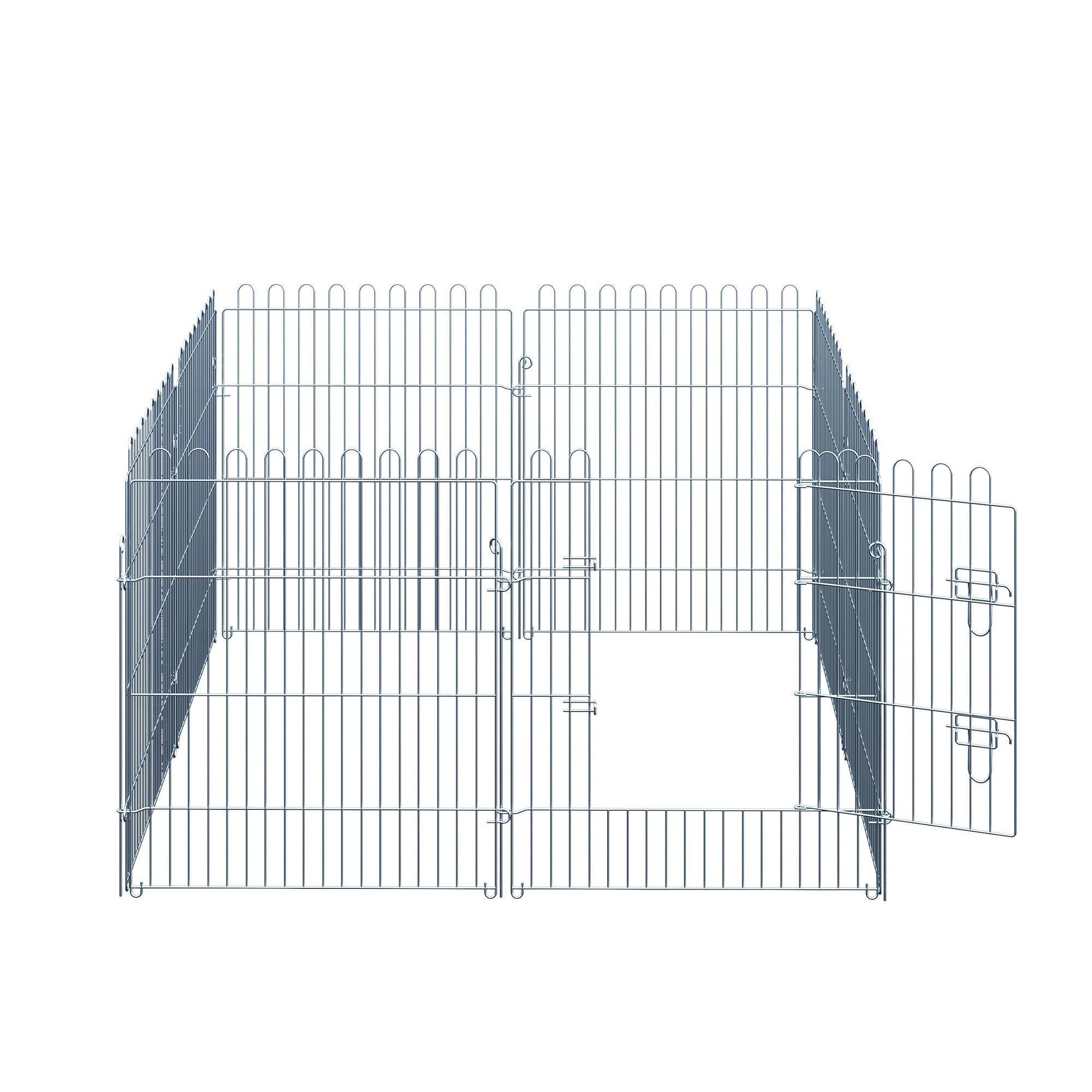 Puppy Playpen Puppy Enclosure Puppy Fence Playpen Puppy Gate for Pets 8-piece W63 x H76 cm