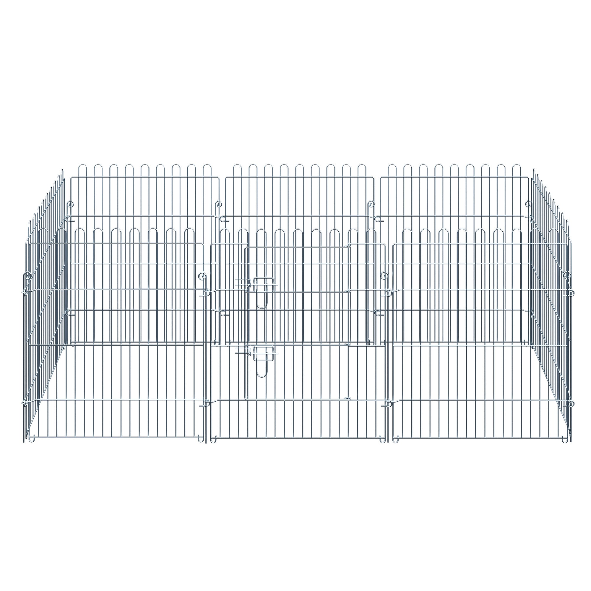 Puppy Playpen Puppy Enclosure Puppy Fence Playpen Puppy Gate for Pets 8-piece W63 x H76 cm