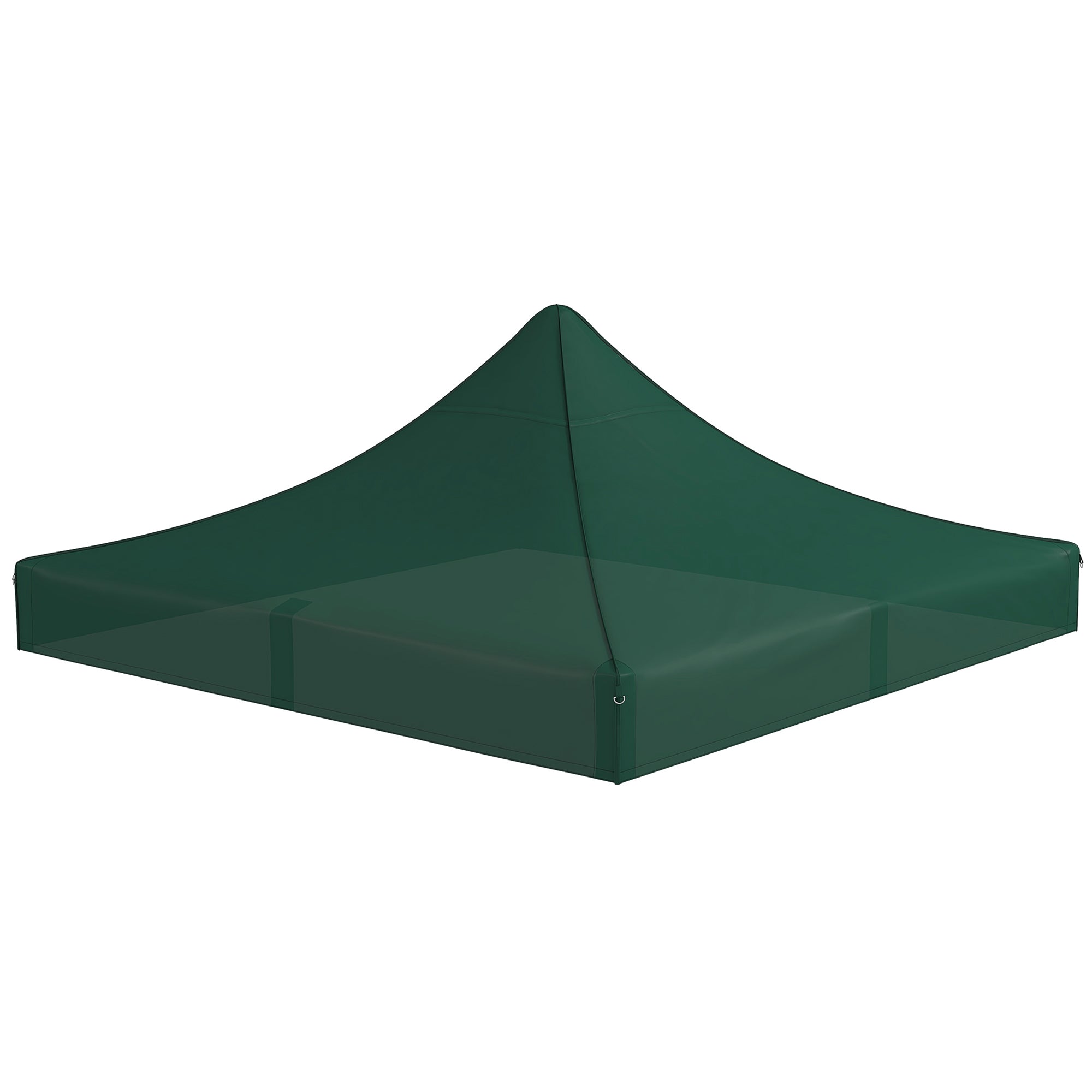 Gazebo Roof for Celebrations 3x3 m Replacement Canopy for Folding Gazebo made of Dark Green Oxford Fabric with Pointed Waterproof and Anti-UV Roof