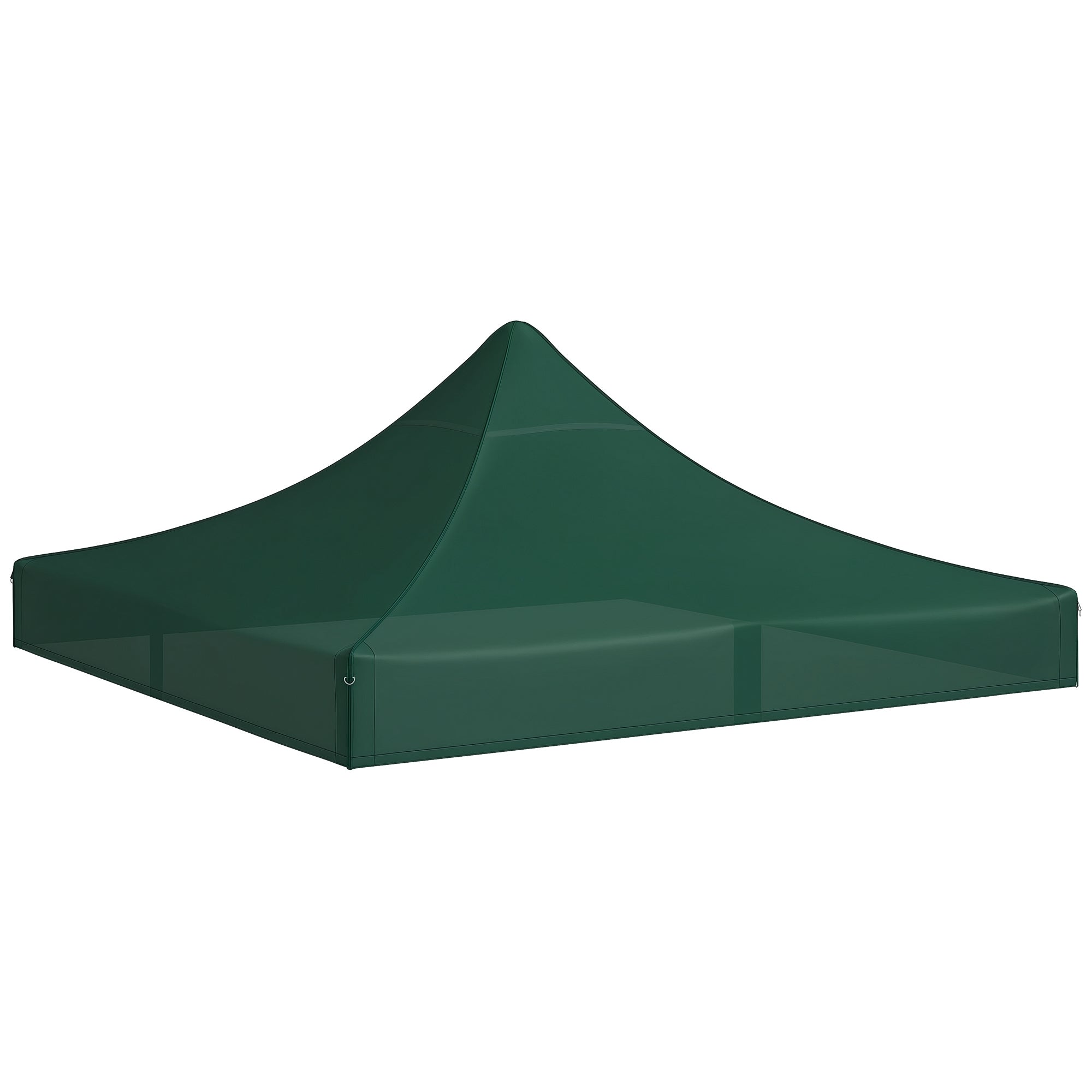 Gazebo Roof for Celebrations 3x3 m Replacement Canopy for Folding Gazebo made of Dark Green Oxford Fabric with Pointed Waterproof and Anti-UV Roof