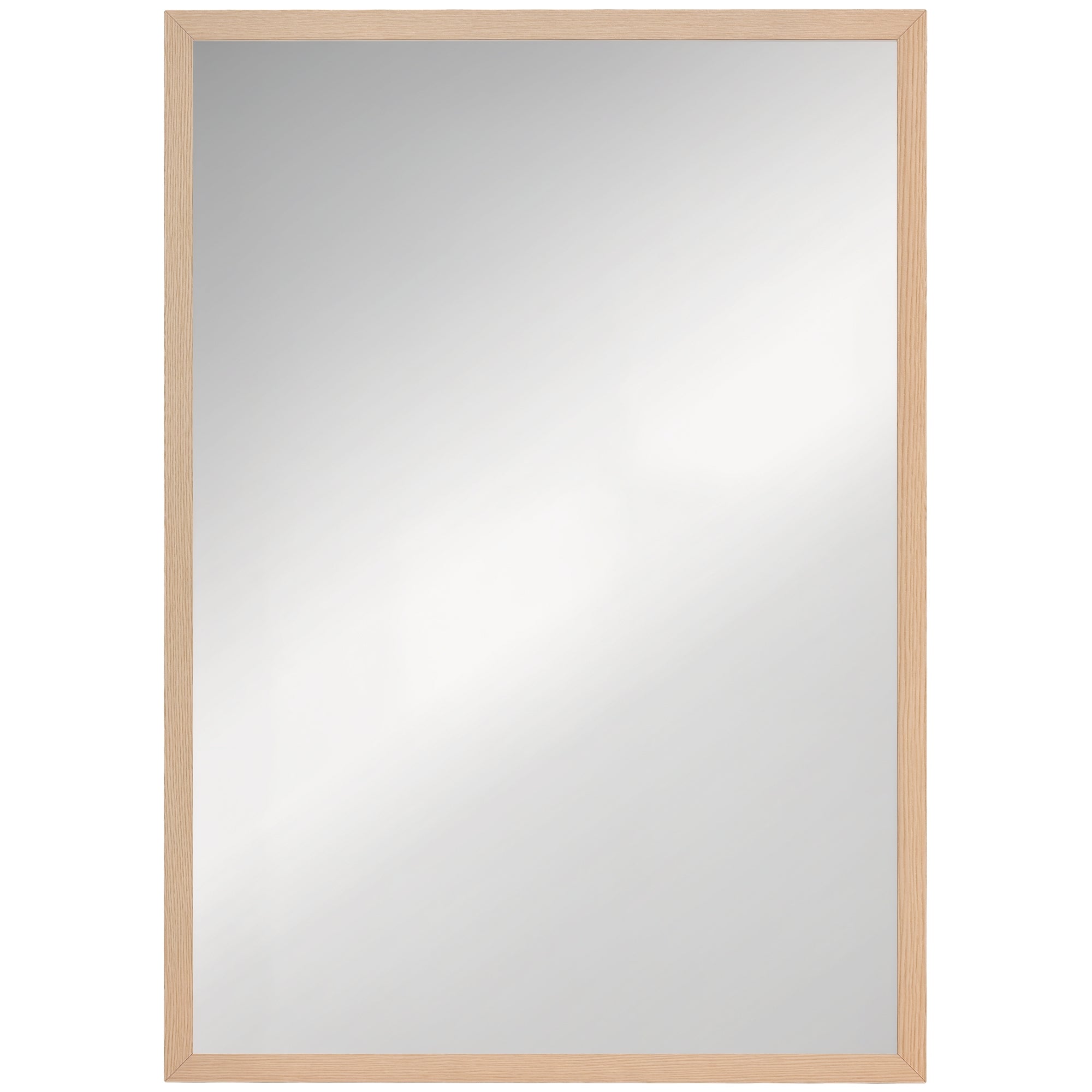 Wall Mirror Bathroom Mirror 50x70 cm Rectangular Decorative Mirror for Living Room Entrance Hallway Horizontal or Vertical Natural