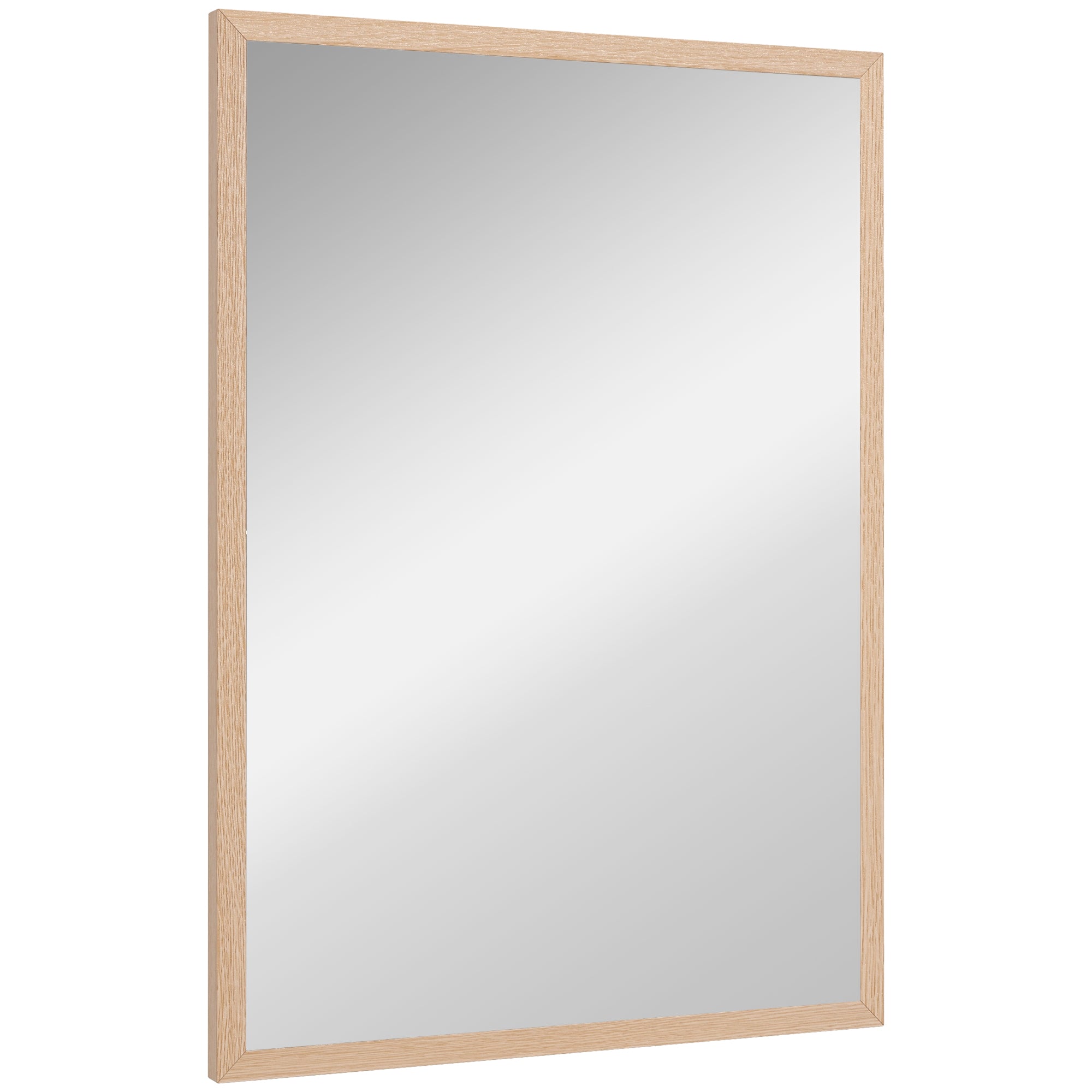 Wall Mirror Bathroom Mirror 50x70 cm Rectangular Decorative Mirror for Living Room Entrance Hallway Horizontal or Vertical Natural