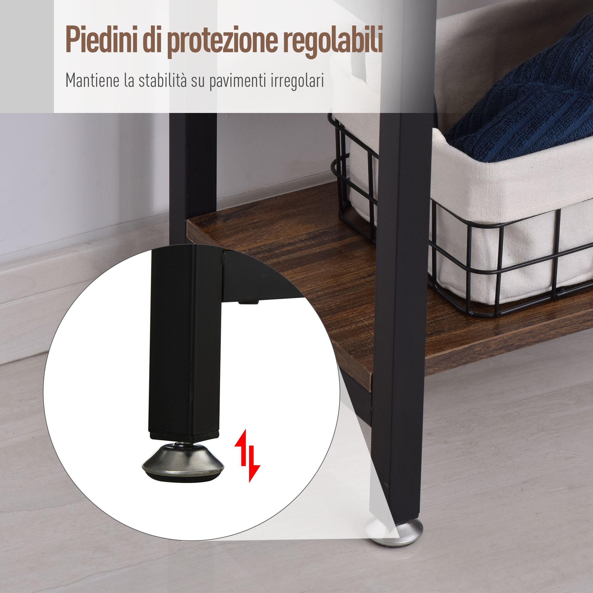 Large Wall Bookshelf in Wood and Black Metal with 6 Shelves, Vintage Industrial Style, 100x30x182cm