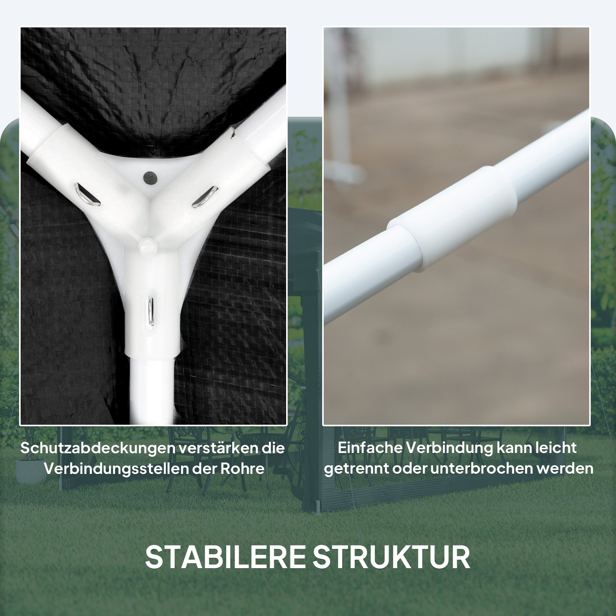 Pavilion 4x3m Rectangular Water-Repellent Stable Winterproof Pavilion with Mosquito Net 4 Side Panels Party Tent Garden Tent Garden Pavilion Marquee for Camping Garden, Dark Gray