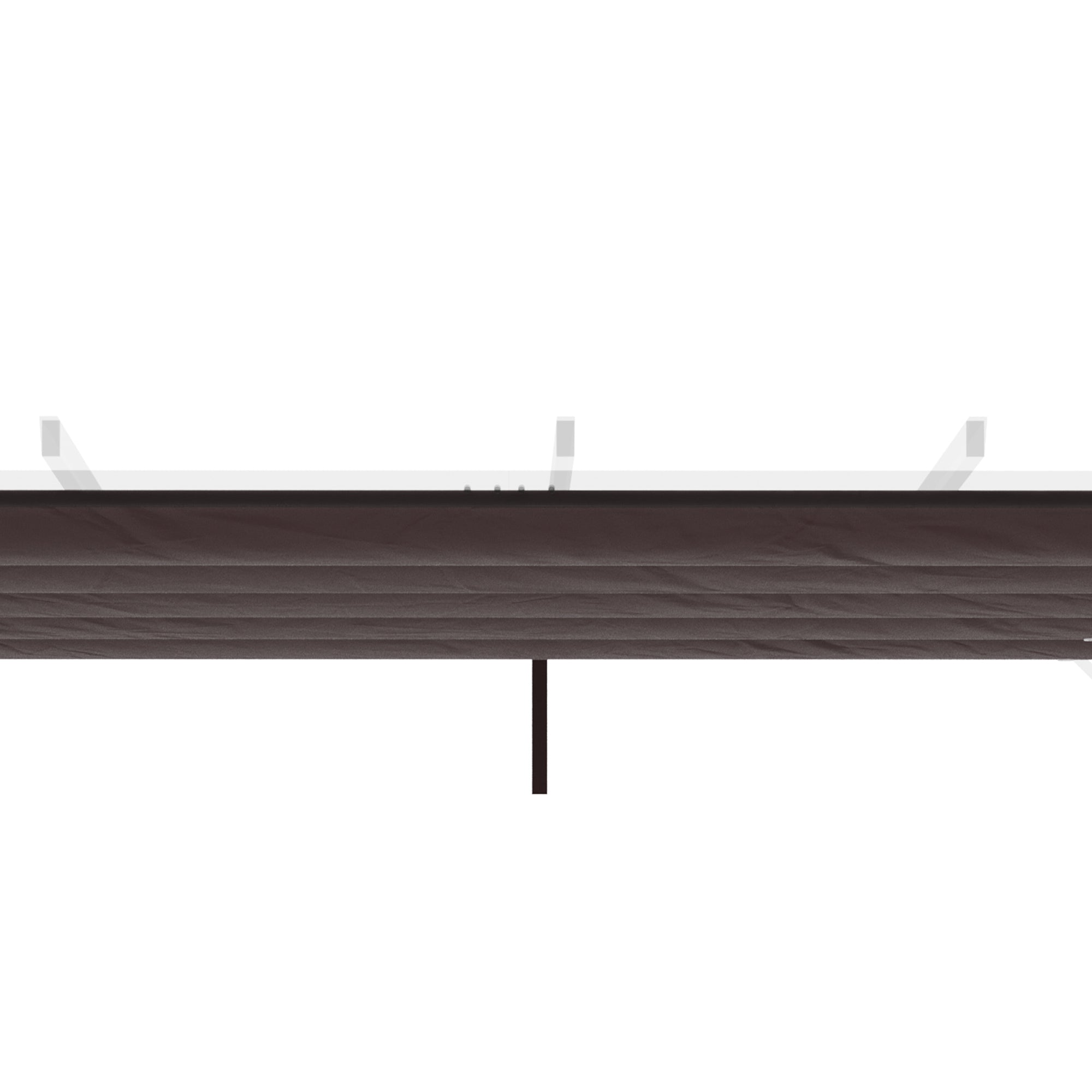 2.5x2.55m Pergola Canopy Retractable Replacement Roof for Umbrella Fabric Canopy for Garden Gazebo with 10 Drainage Holes Brown