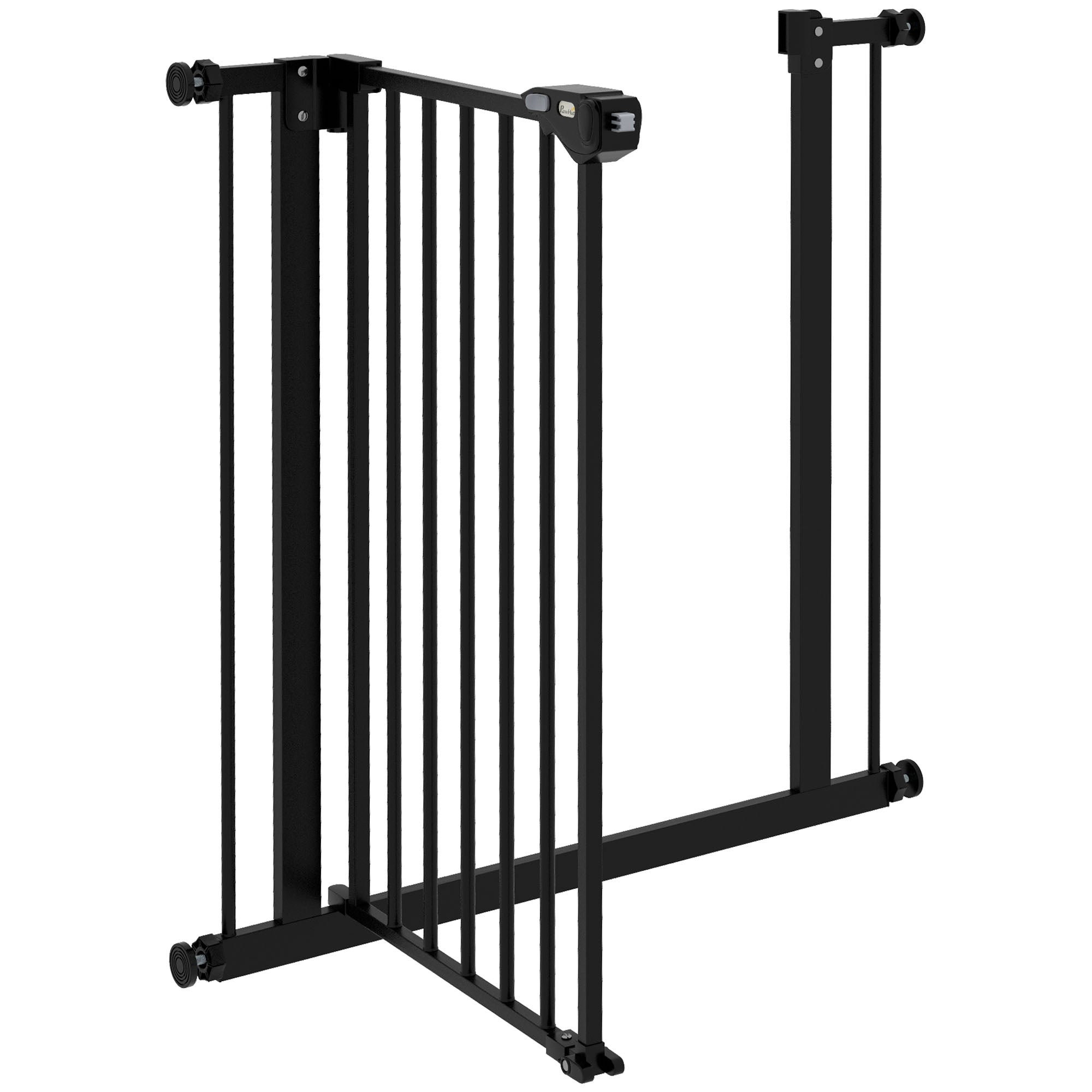 Door Guard Stair Guard Door Guard without Drilling Stair Guard for Widths 74-80 cm Swivel on Both Sides Metal Black