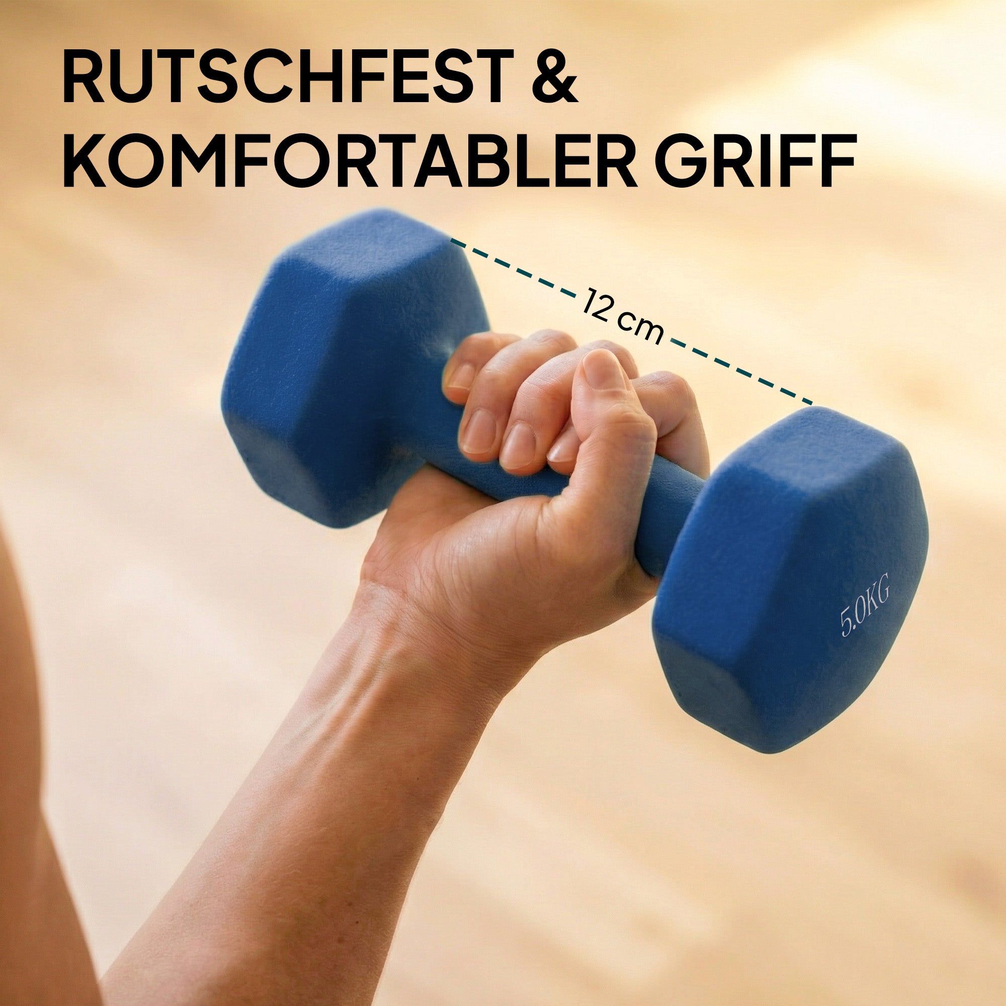 SPORTNOW 6-Piece Hex Dumbbell Set with Stand — Non-Slip Grip, 1–5 kg (2.2–11.0 lb) for Home & Gym