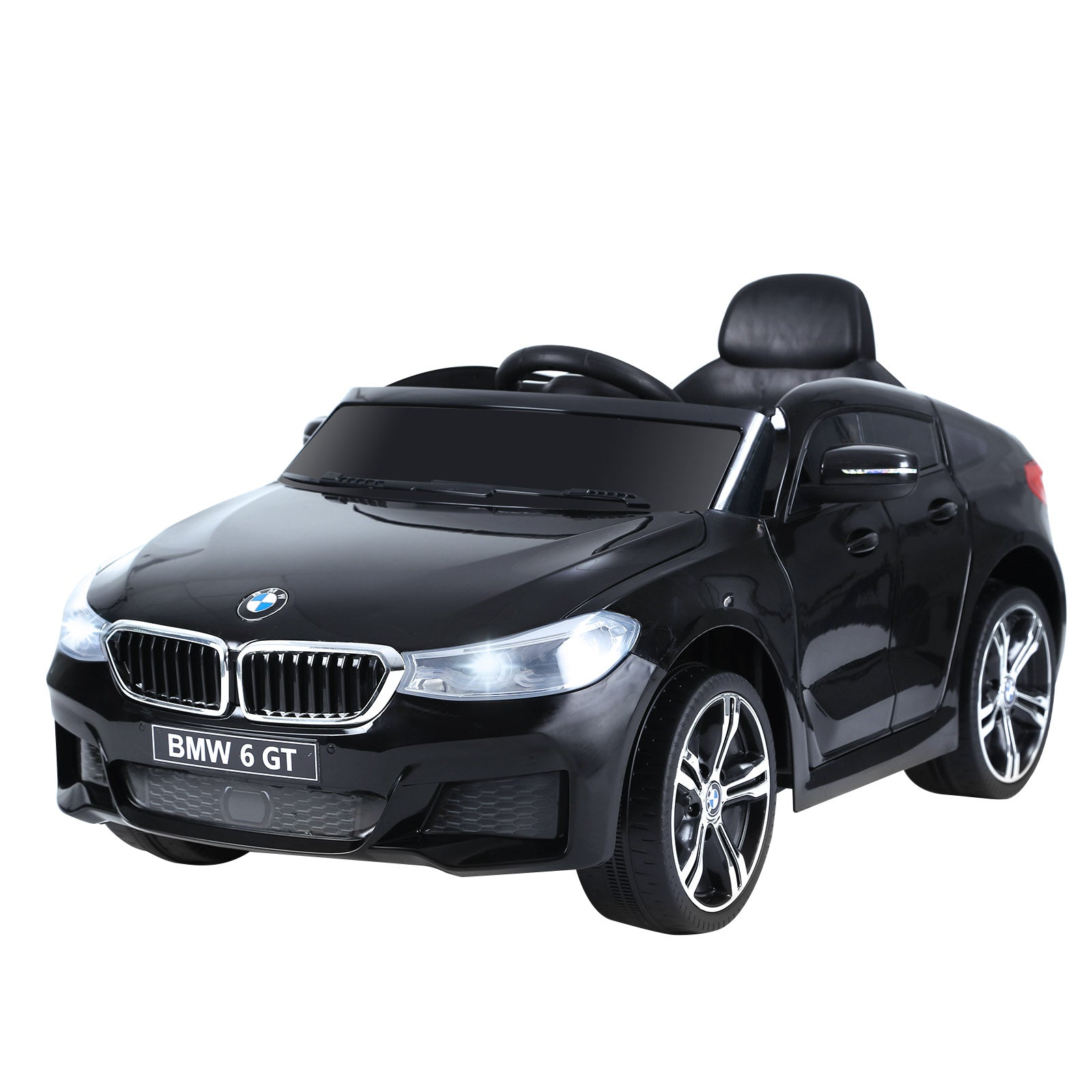 Electric Car BMW 6GT for Kids +3 Years Children's 6V Battery Vehicle with Remote Control Lights and Sounds MP3 USB Load 30 kg 106x64x51 cm Black