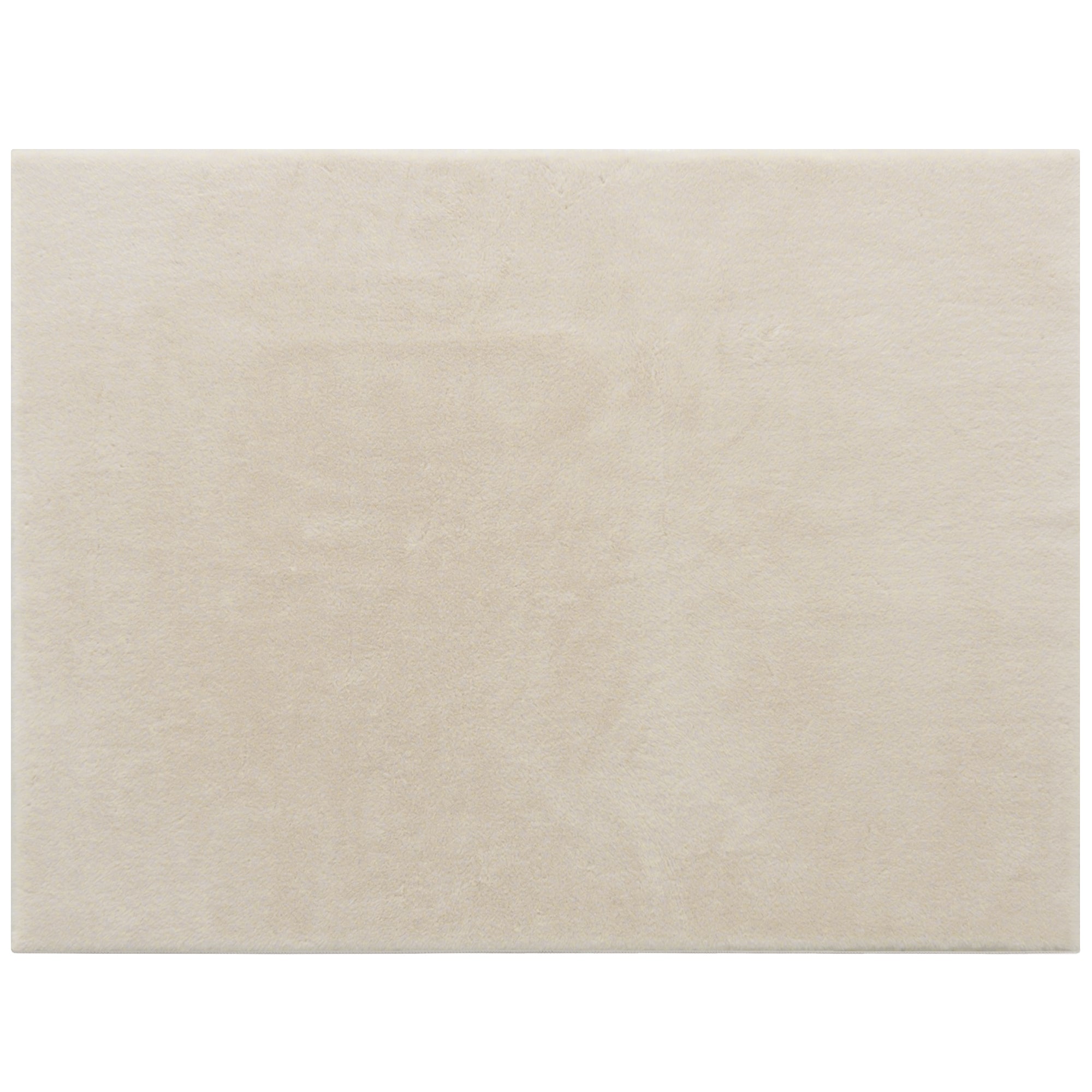 Long-Pile Washable Area Rug, 63 x 90.6 in (160 x 230 cm), Cream