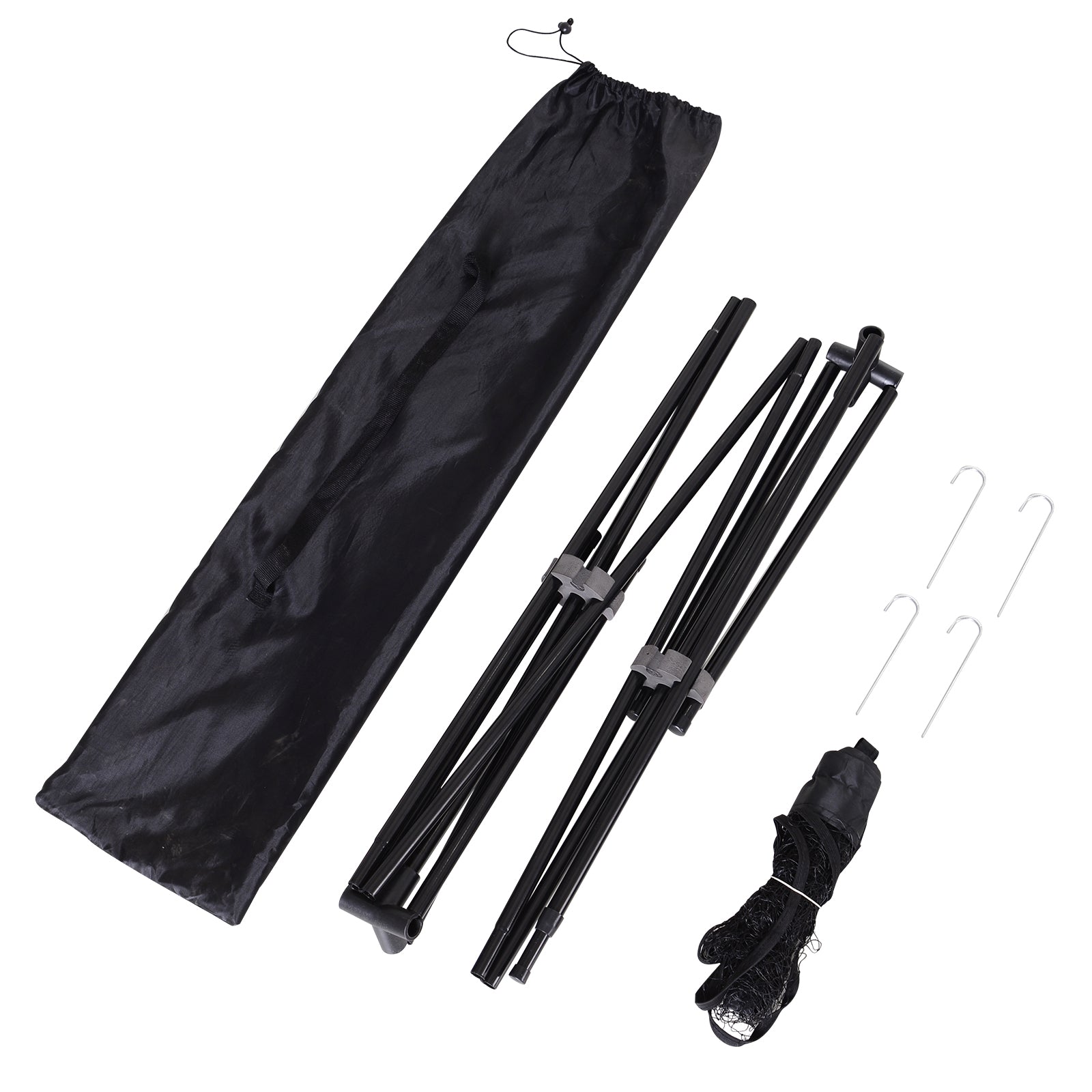 Badminton Net 94/158cm Foldable Volleyball Net with Carrying Bag 2 Height Adjustable Tennis Net Portable Set for Tennis Badminton Net for Garden Park Outdoor