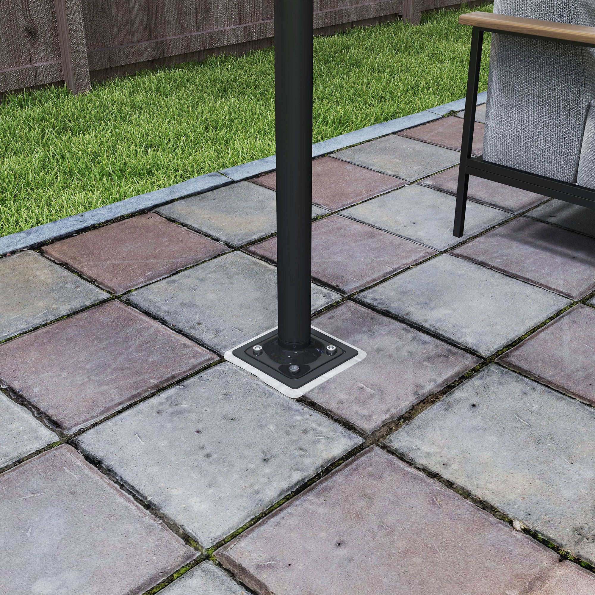 Concrete Umbrella Stand, Cantilever Umbrella Stand Umbrella Stand Square Umbrella Holder, Stand for Cantilever Umbrella 113/92 mm, Umbrella Weight for Balcony, Terrace, Garden, Dark Gray