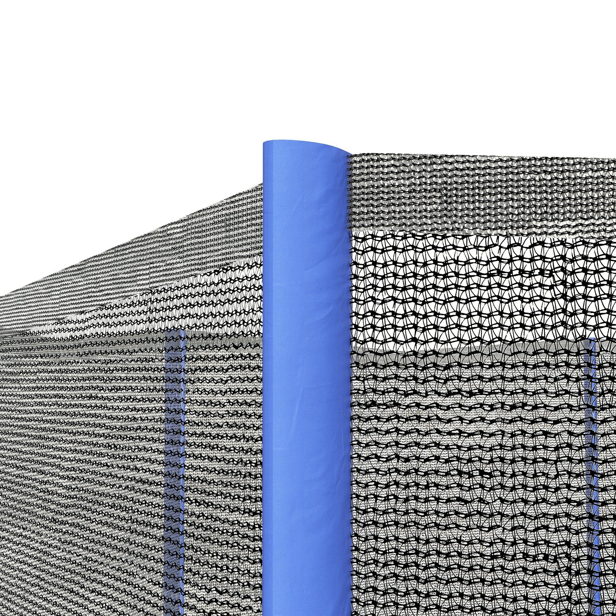 SPORTNOW Replacement Net for Ø 366 cm Trampolines 8 Straight Poles Safety Net for Trampolines, Round Net with Zipper Entrance