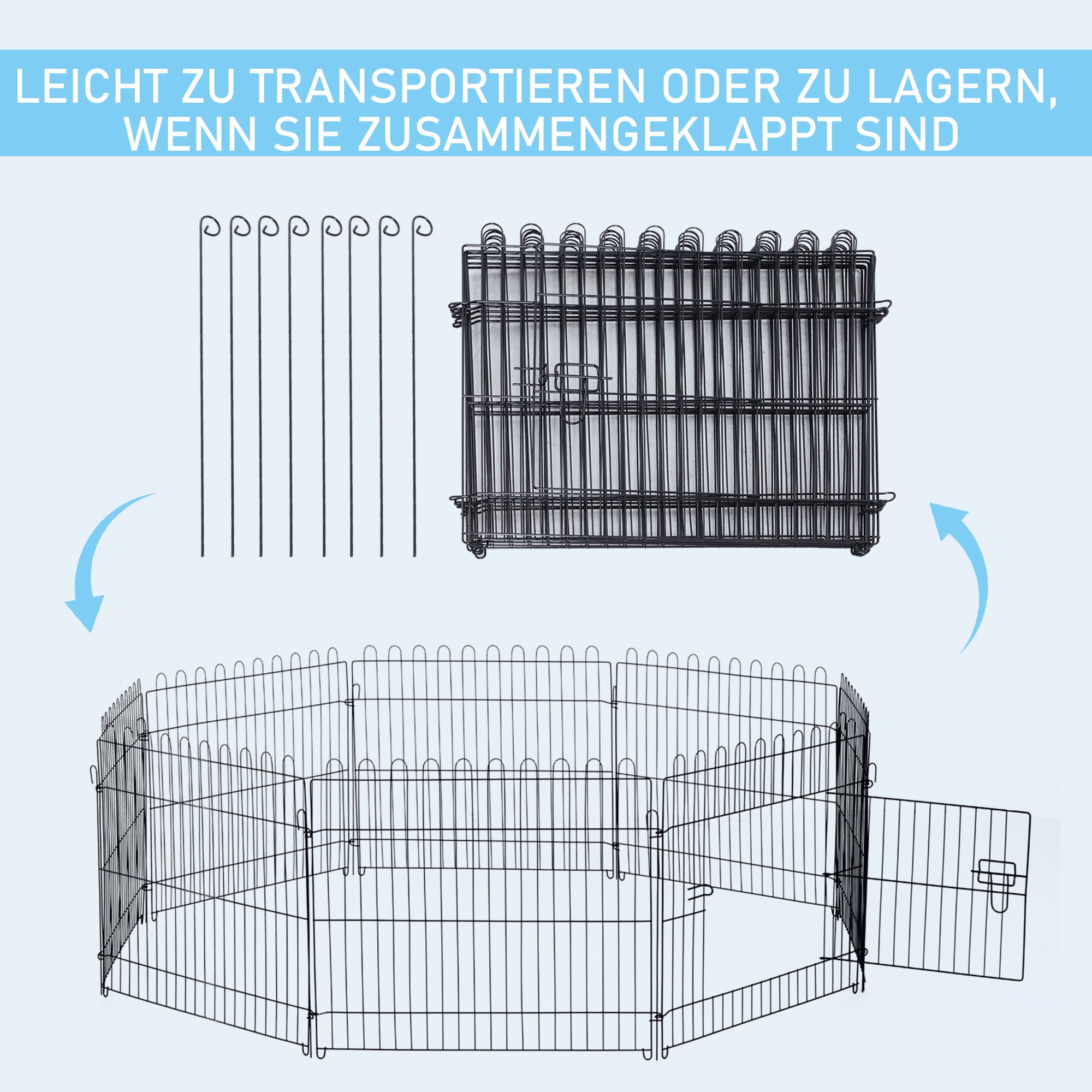 Puppy Playpen Puppy Fence Playpen Enclosure Puppy Gate 5 Sizes (Dimensions: 71x61cm)