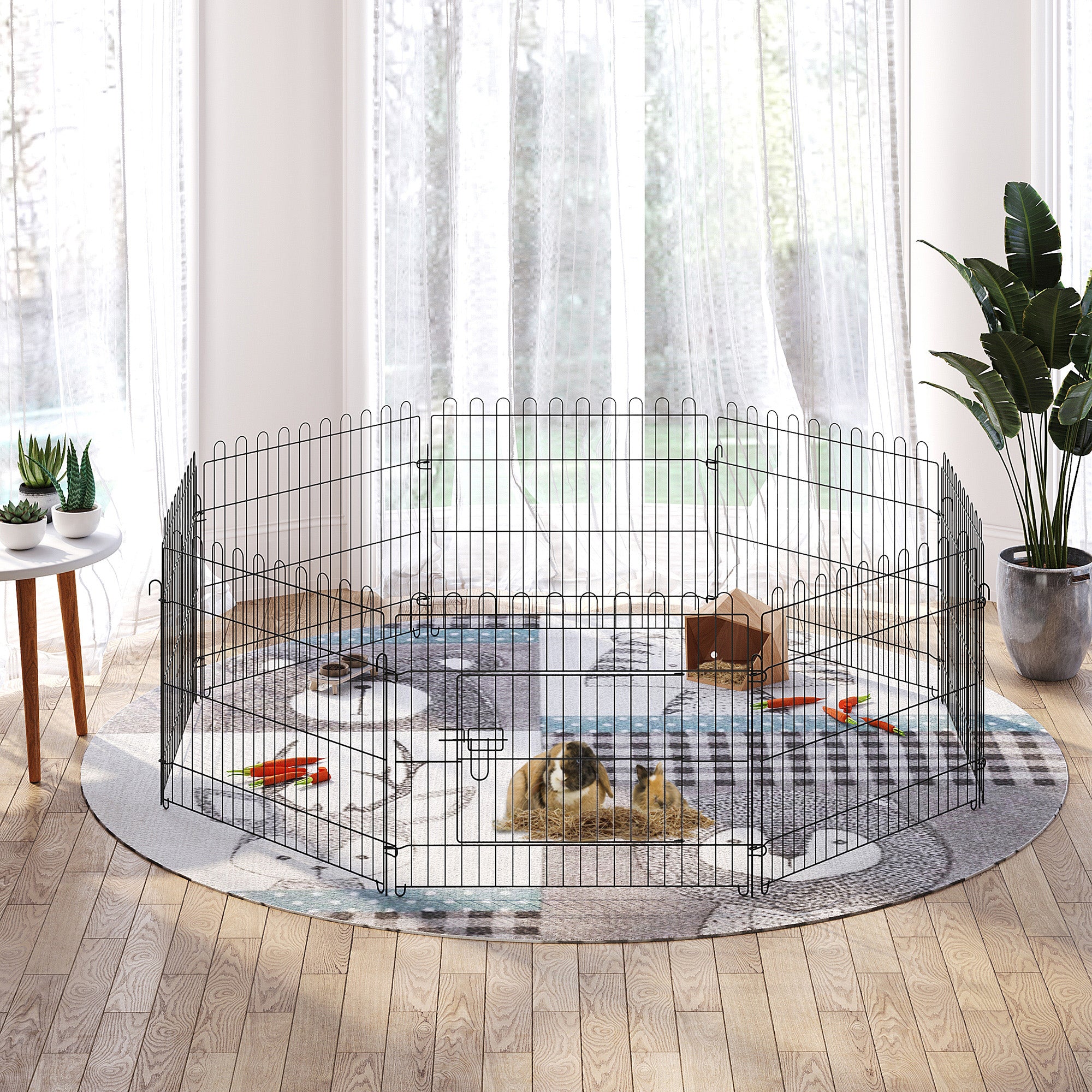 Puppy Playpen Puppy Fence Playpen Enclosure Puppy Gate 5 Sizes (Dimensions: 71x61cm)