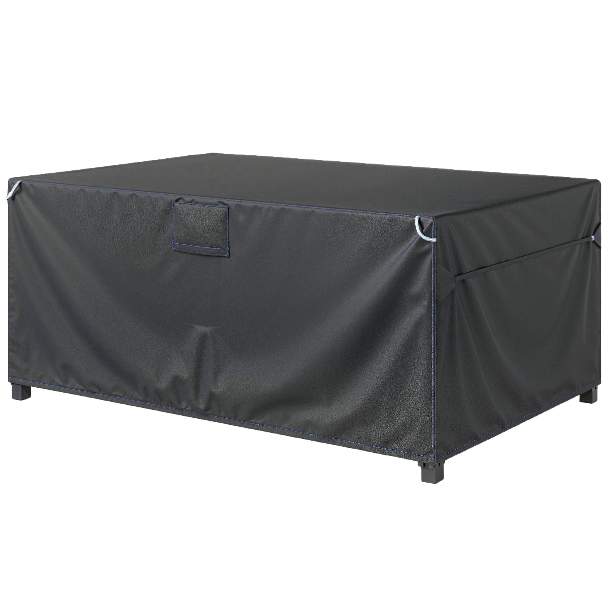 Protective Cover for Patio Furniture — Winterproof, Waterproof & UV-Resistant 420D Oxford, Windproof Cover for Tables, Patio Sets & Stackable Chairs, 180 x 120 x 74 cm (71 x 47 x 29 in), Black